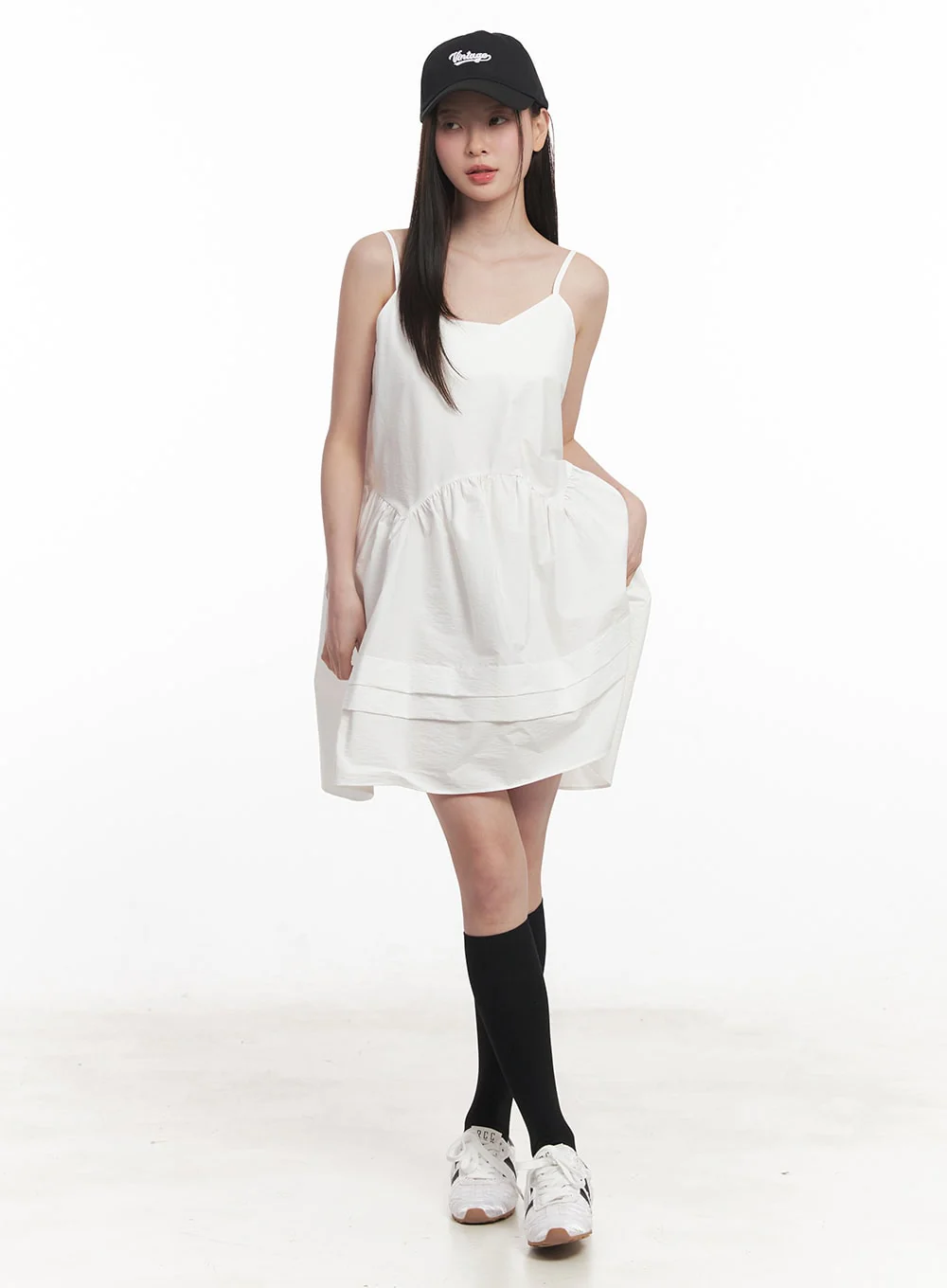 Flare V-Neck Cami Mini Dress IY509 - Image 5