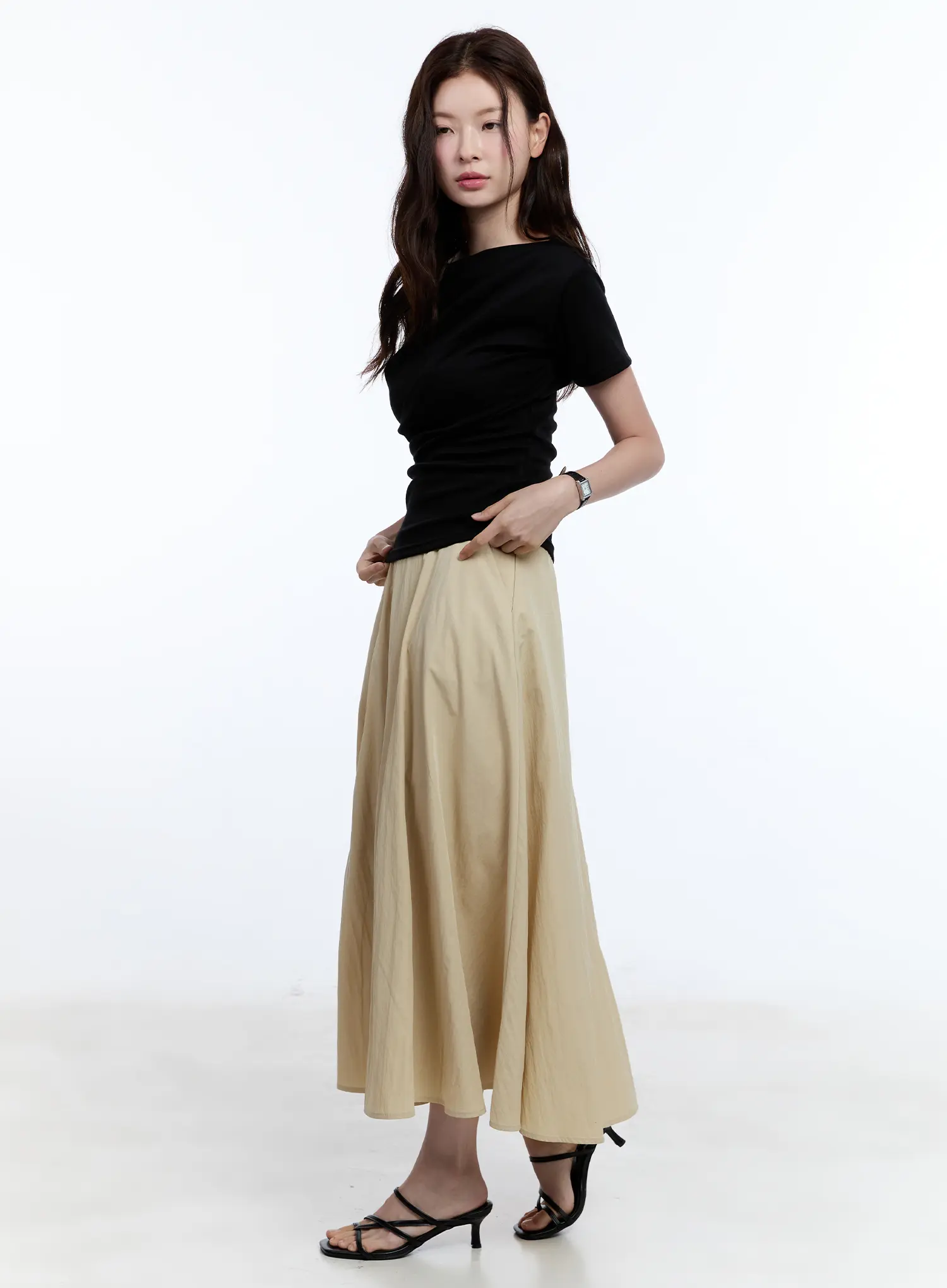 Flared Flowy Midi Skirt CU513 - Image 7