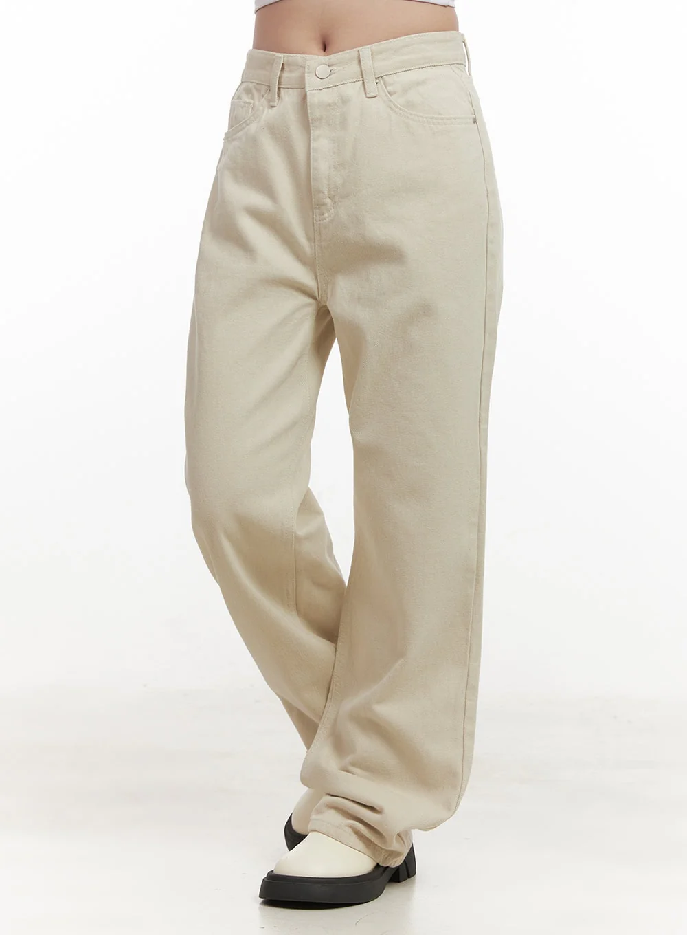 Fleece-Lined Wide-Leg Trousers CJ515 - Image 4