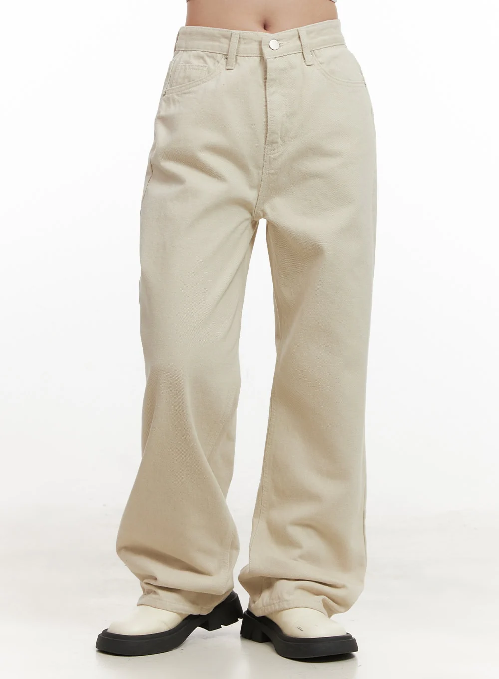 Fleece-Lined Wide-Leg Trousers CJ515 - Image 7