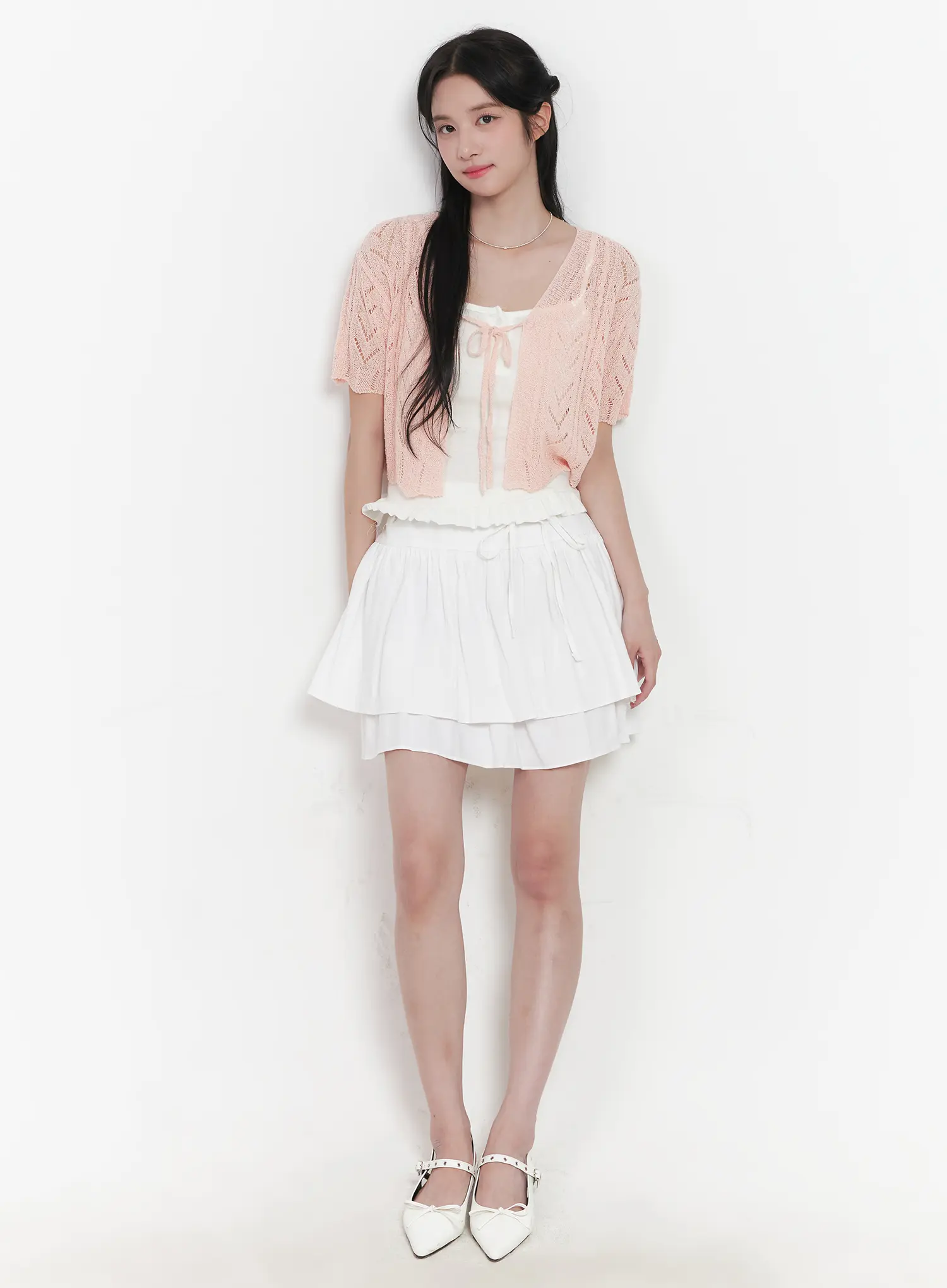 Flirty Ribbon Flared Mini Skirt CU523 - Image 2