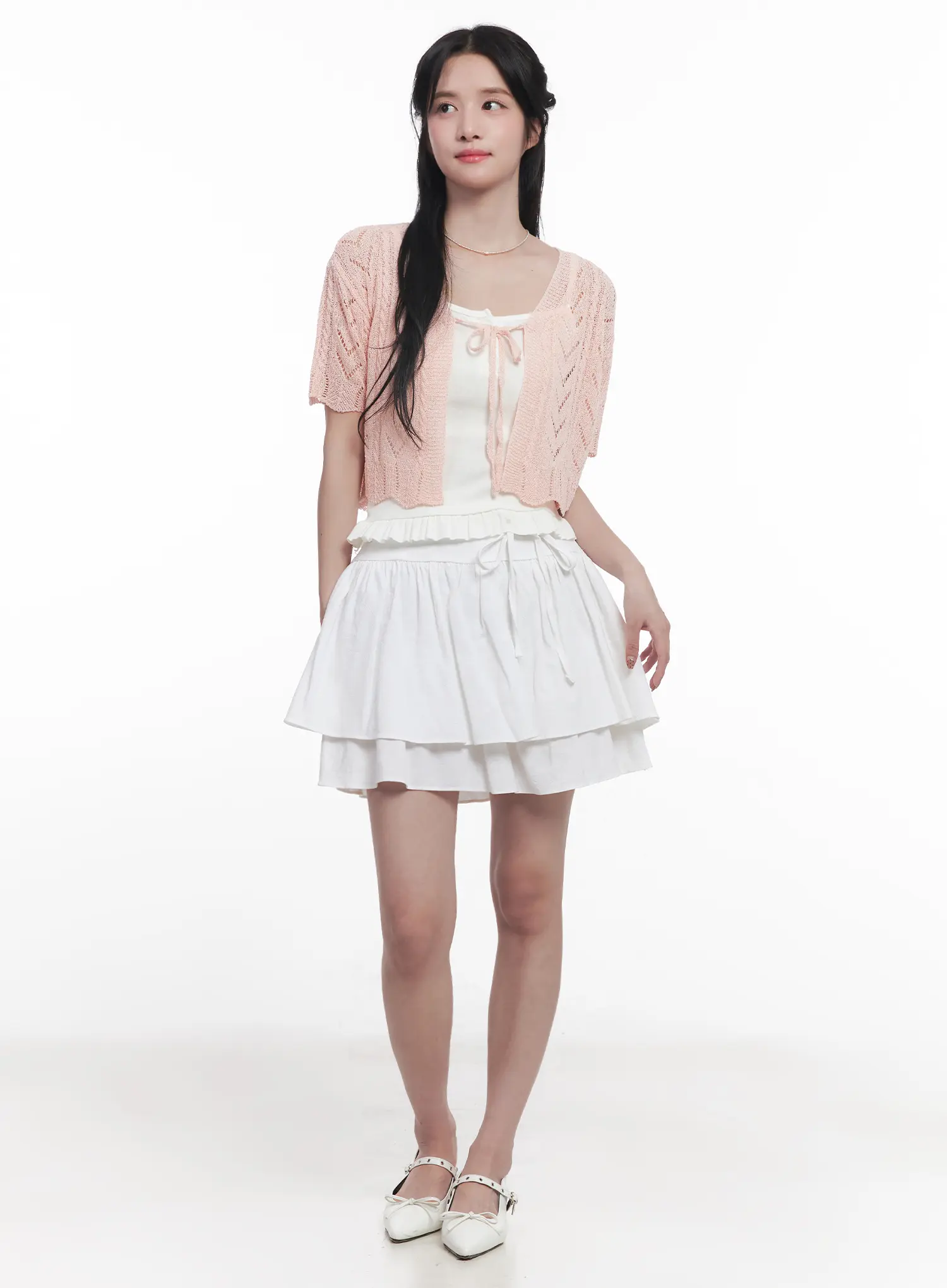 Flirty Ribbon Flared Mini Skirt CU523 - Image 3
