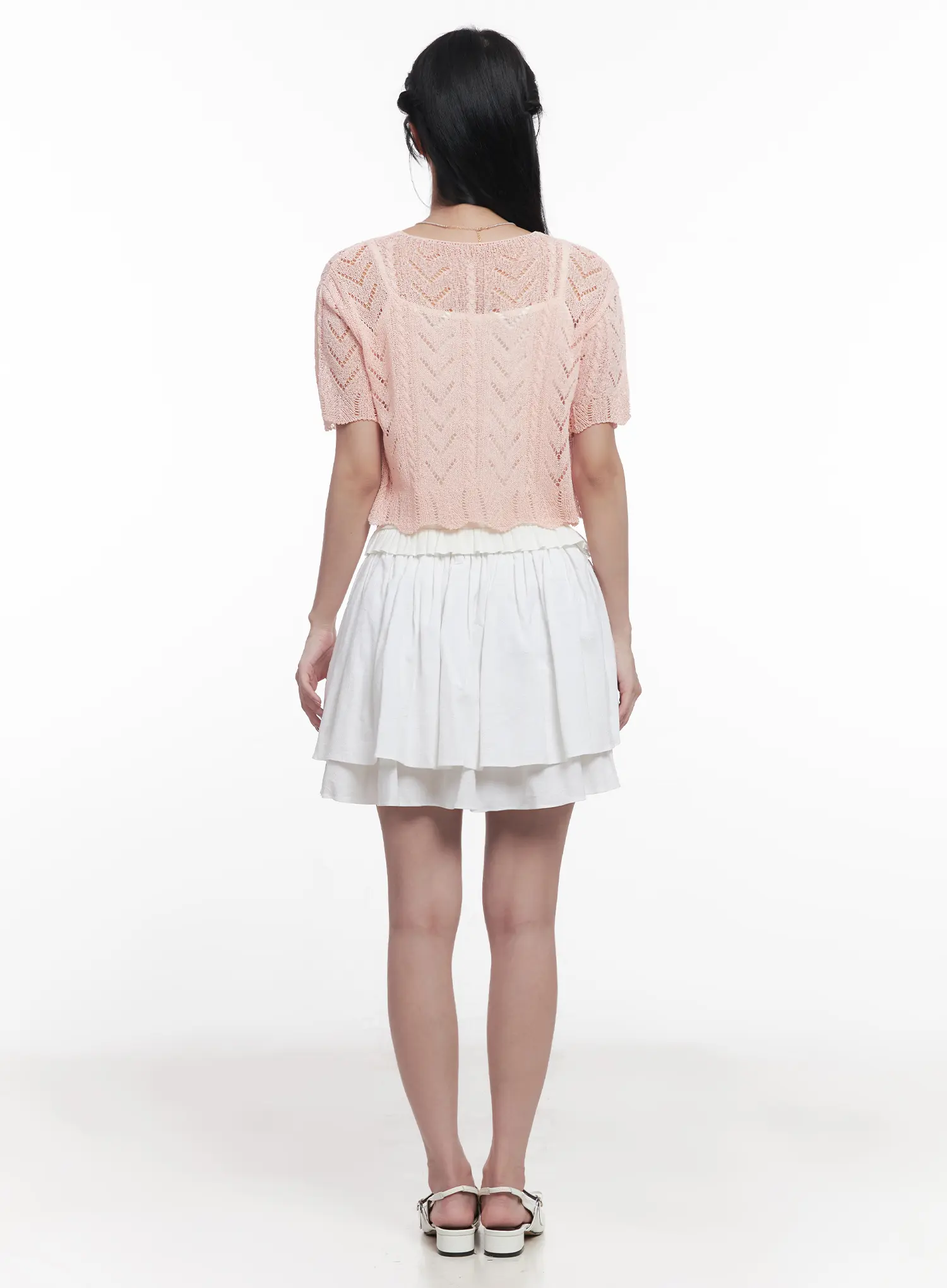 Flirty Ribbon Flared Mini Skirt CU523 - Image 9