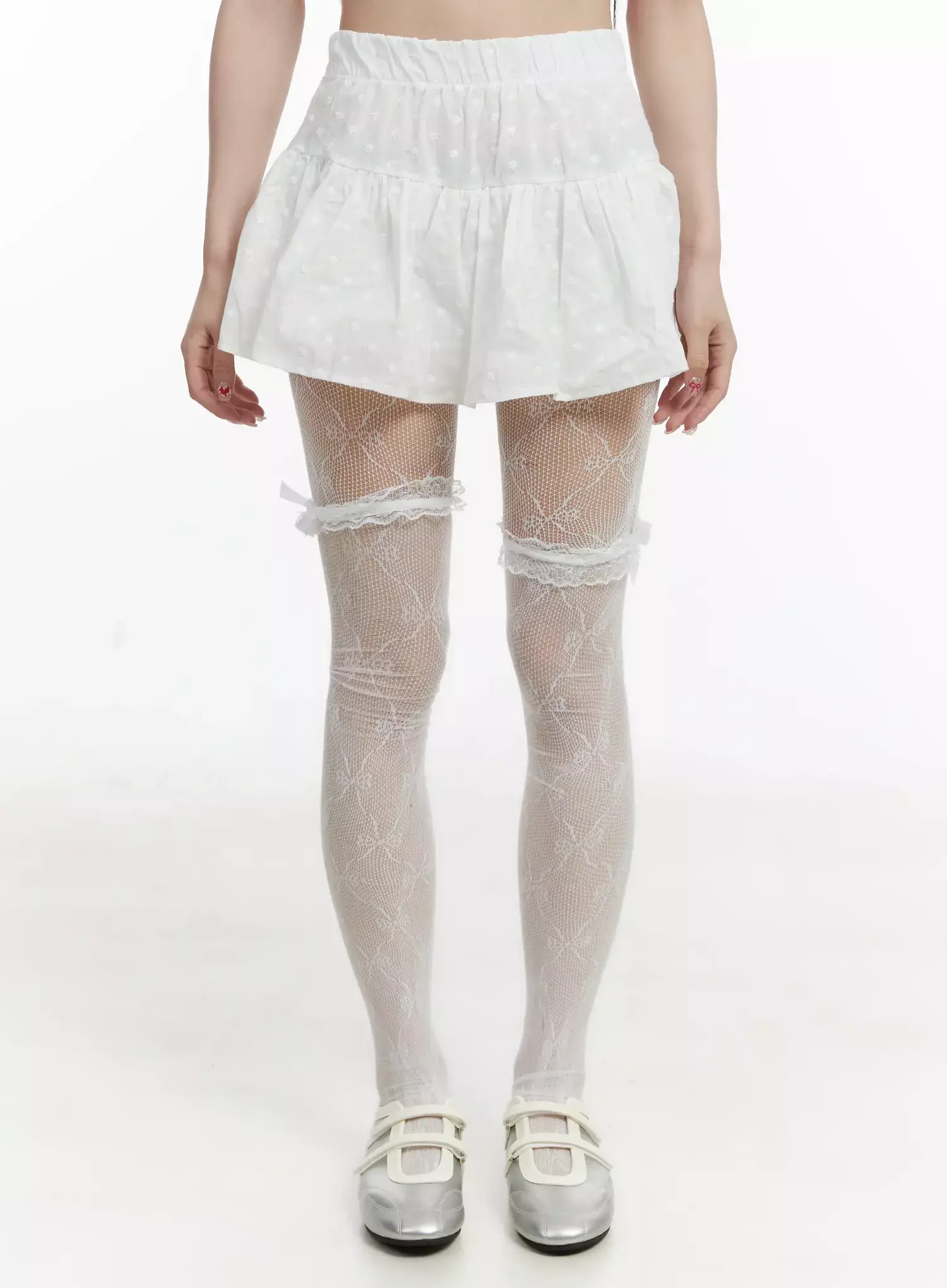 Floral Embroidered Skort IJ521