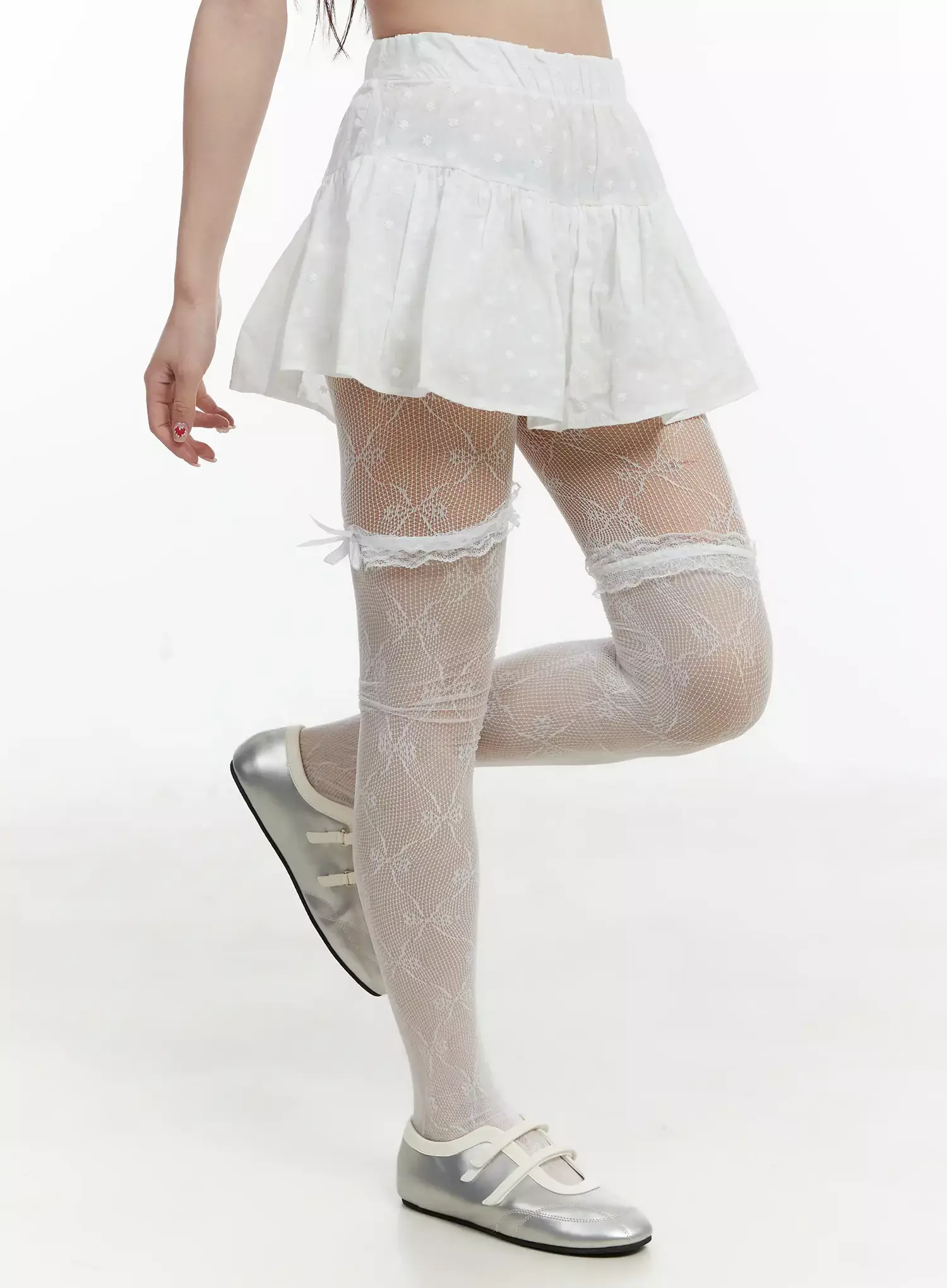 Floral Embroidered Skort IJ521 - Image 6