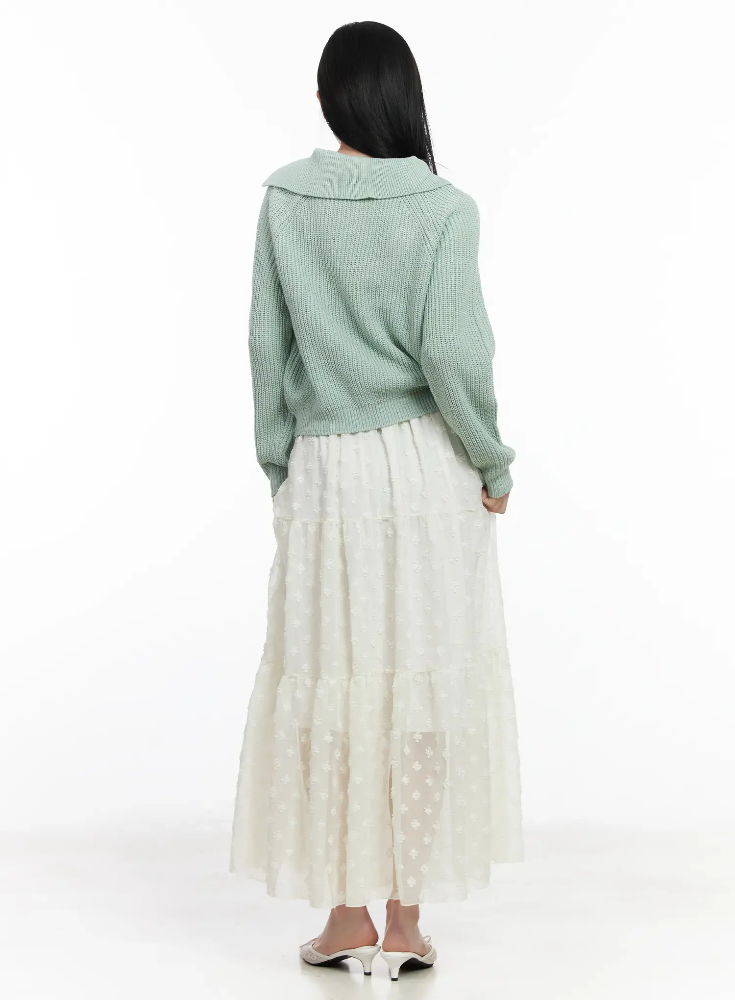 Floral Lace Maxi Skirt CJ519 - Image 6