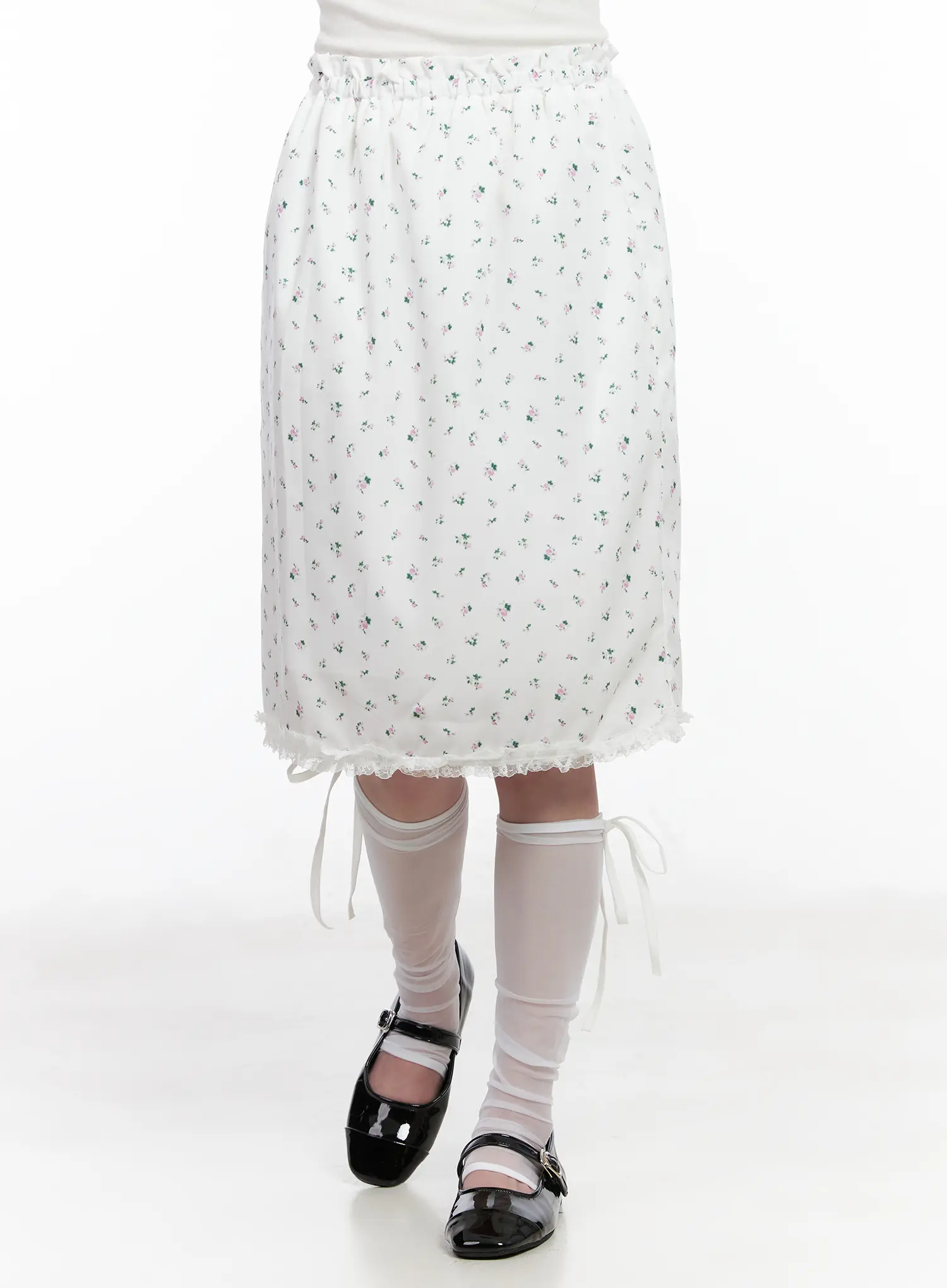 Floral Lace Midi Skirt CM527