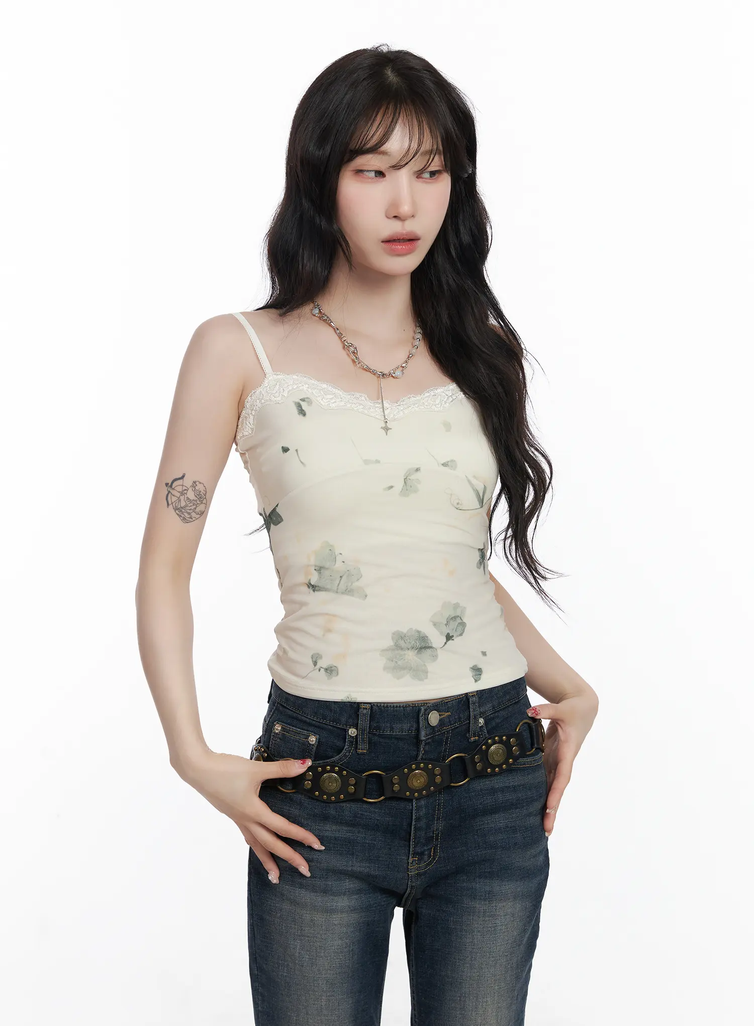 Floral Lace Sleeveless Top CJ526 - Image 11