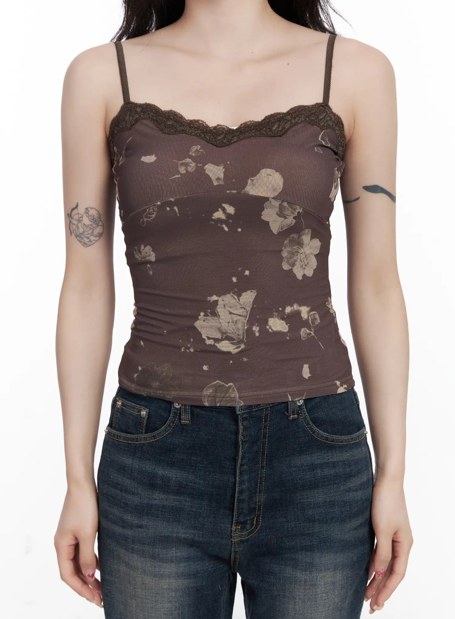 Floral Lace Sleeveless Top CJ526 - Image 9