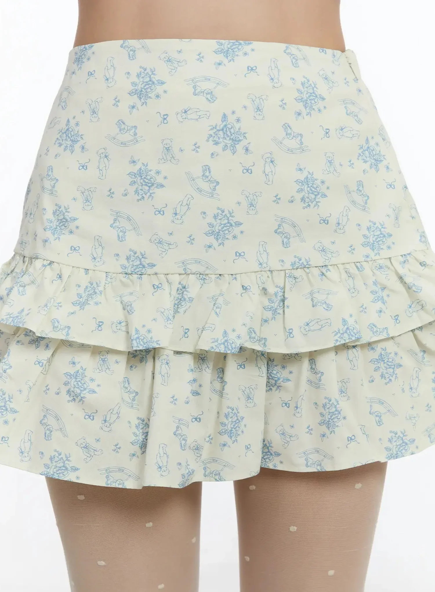 Floral Layered Mini Skirt IM509 - Image 4