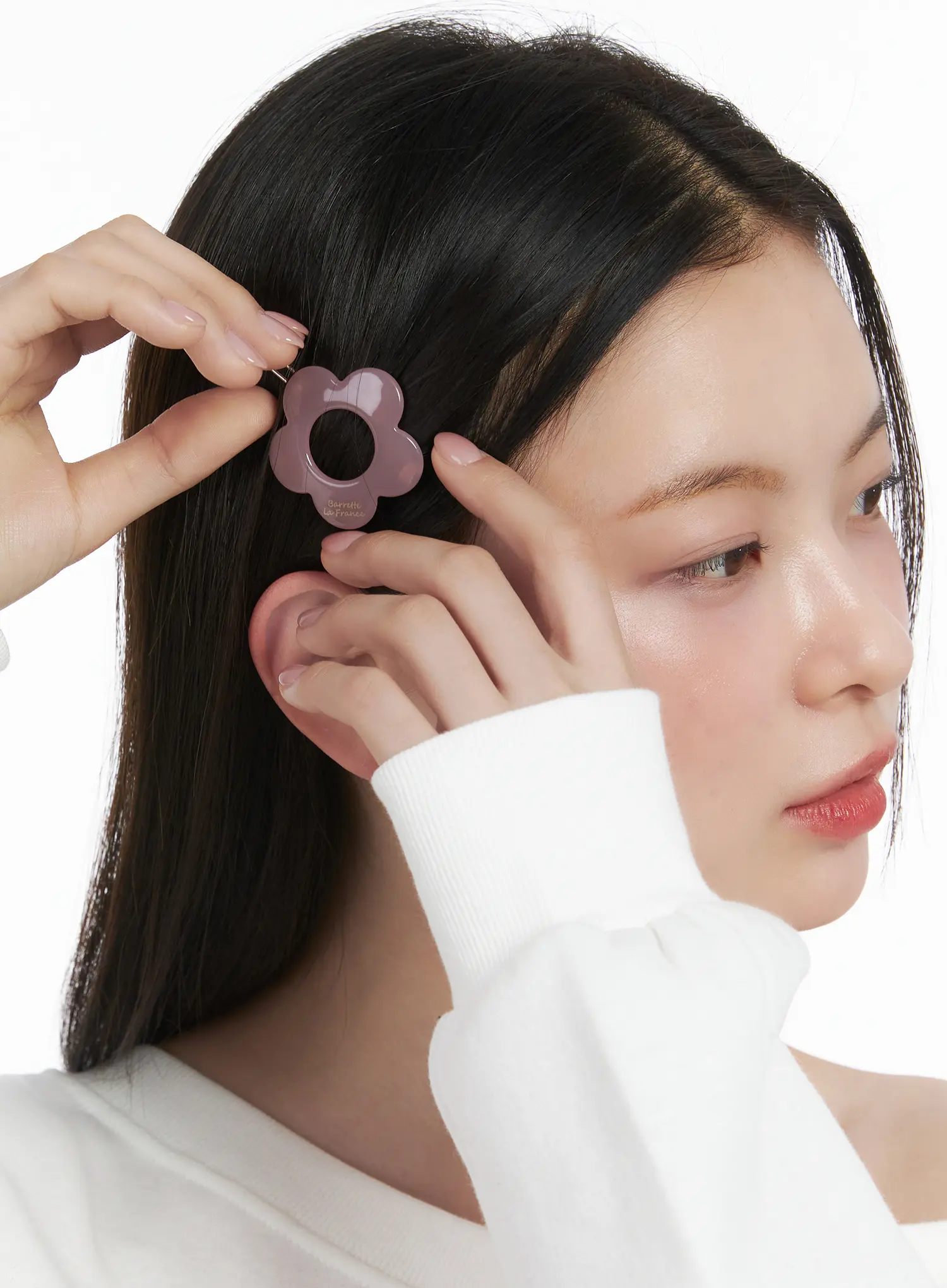 Floral Petal Snap Hair Clip CJ512 - Image 2