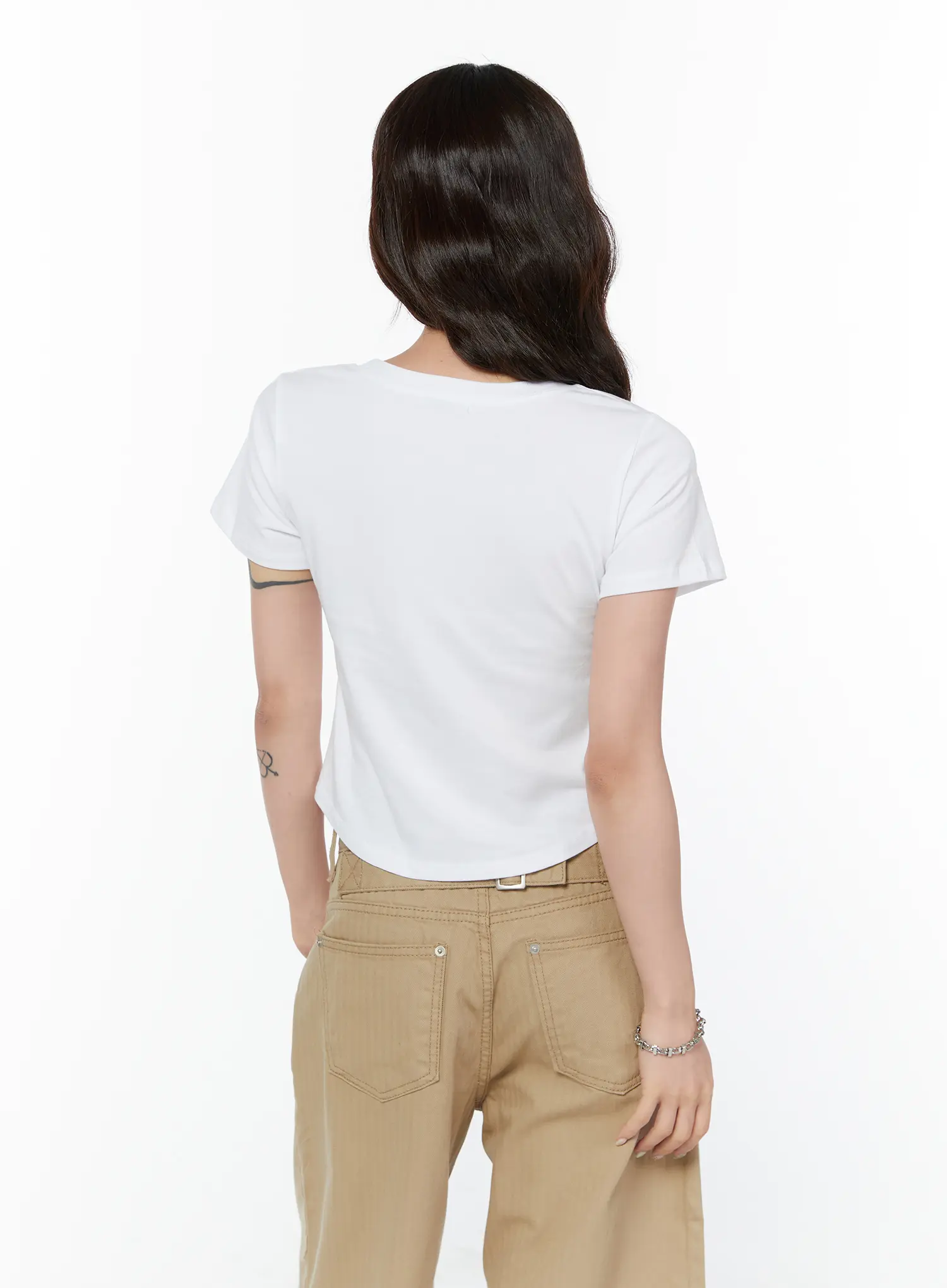 Floral Print Crop Tee CY515 - Image 11