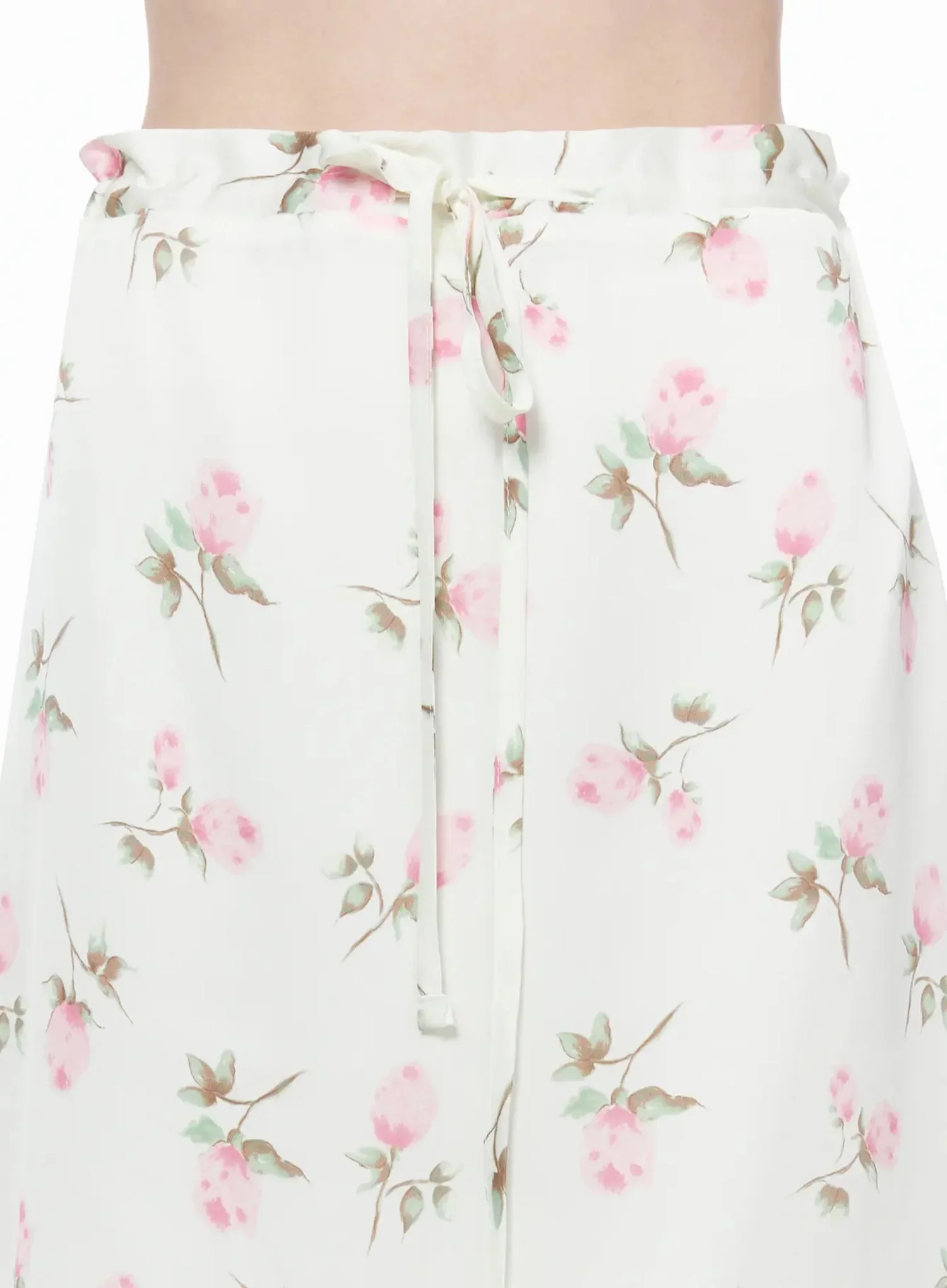 Floral Print Ruffle Hem Midi Skirt IY515 - Image 4