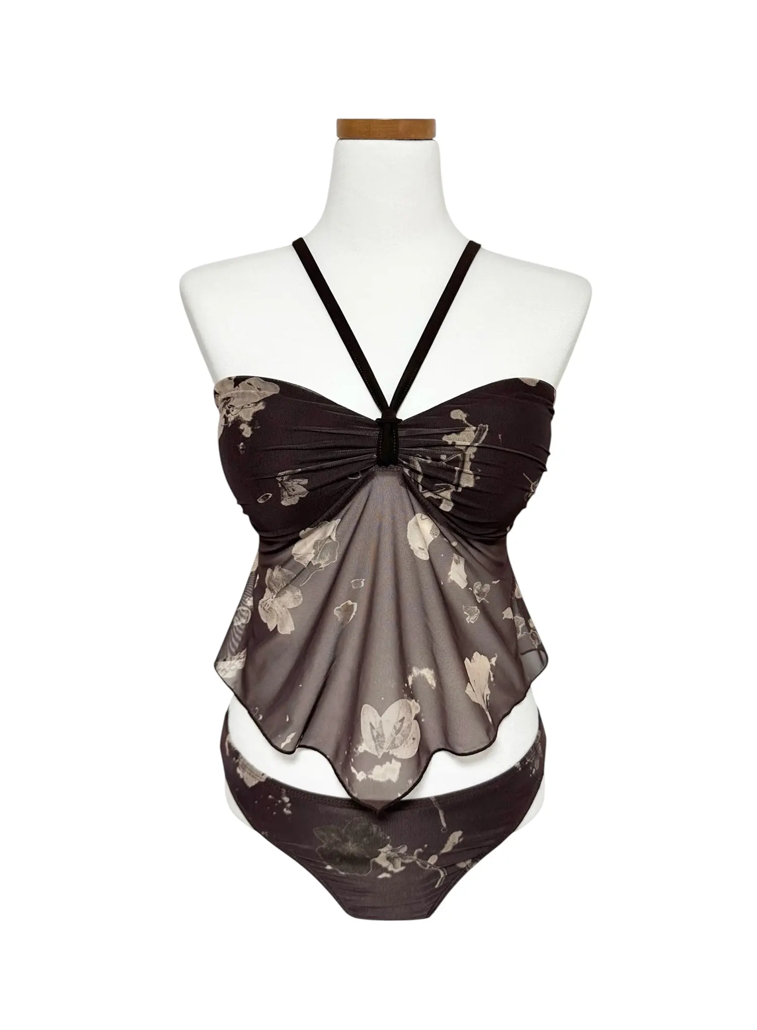 Floral Two-Way Mesh Tankini Set IY514 - Image 10