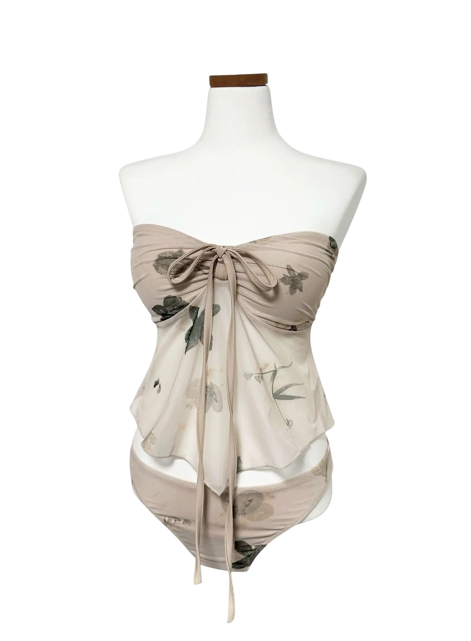 Floral Two-Way Mesh Tankini Set IY514 - Image 5