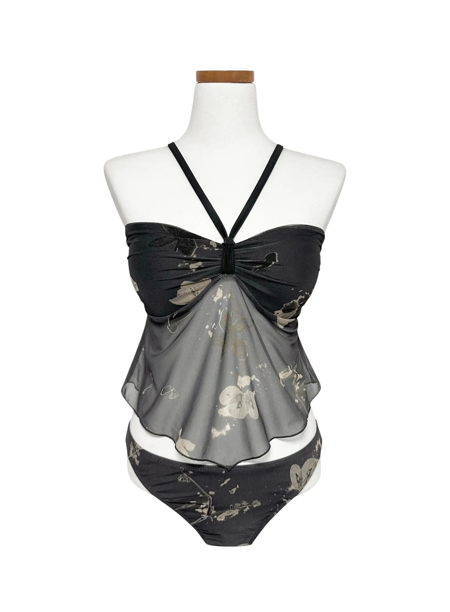 Floral Two-Way Mesh Tankini Set IY514 - Image 9