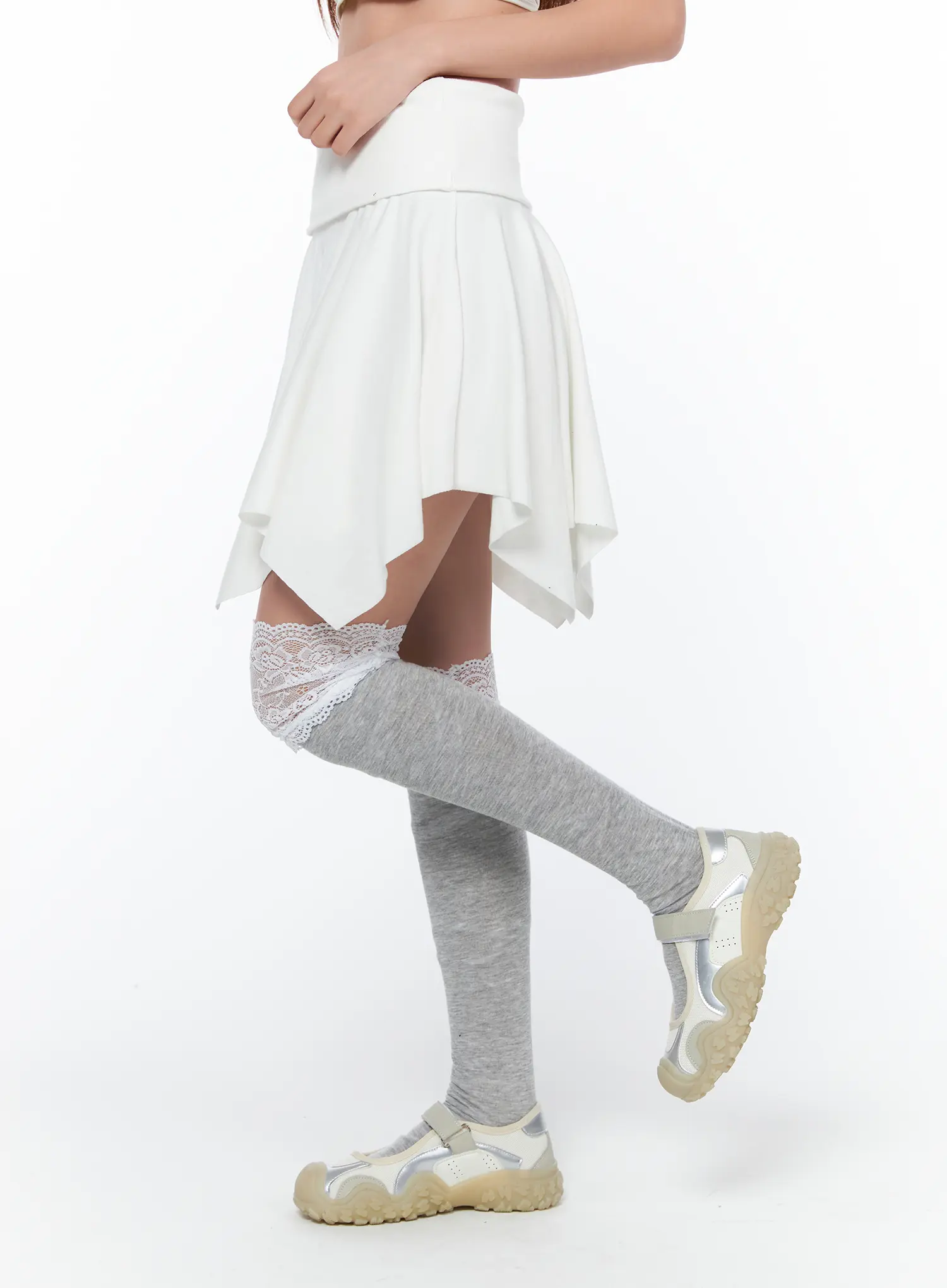 Flowy Handkerchief Hem Mini Skirt CA514 - Image 4