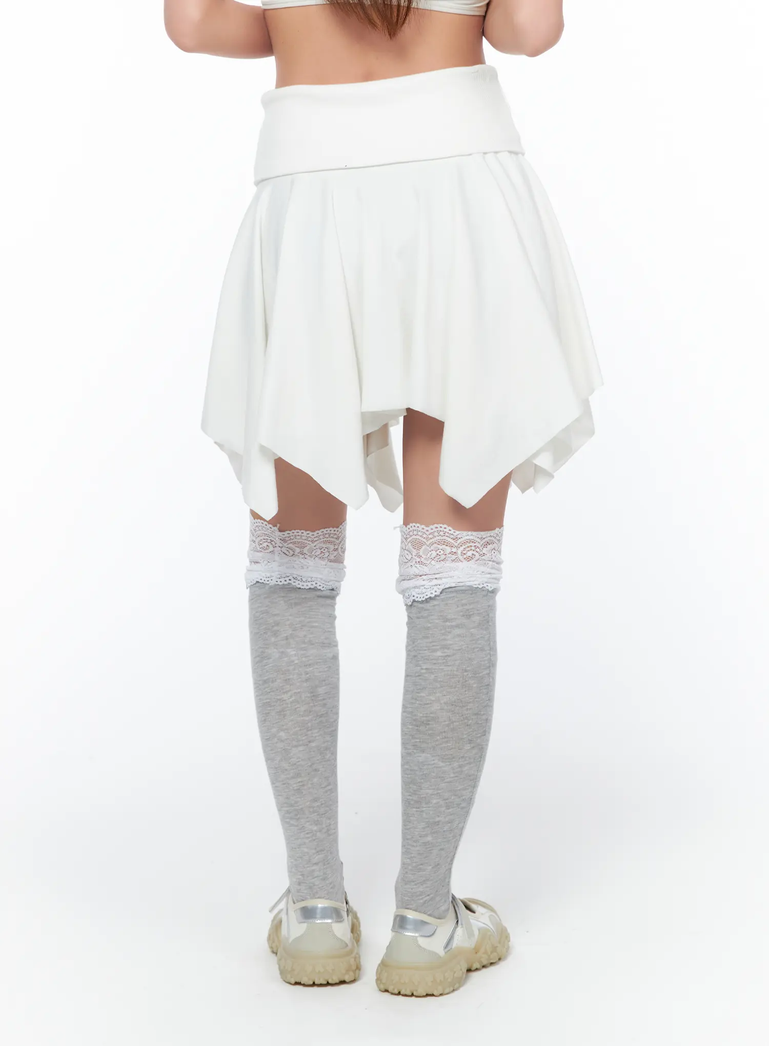 Flowy Handkerchief Hem Mini Skirt CA514 - Image 6