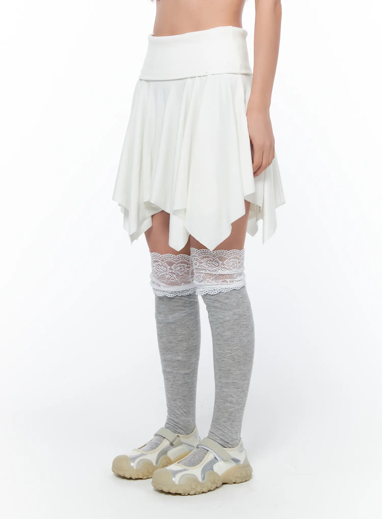 Flowy Handkerchief Hem Mini Skirt CA514 - Image 8