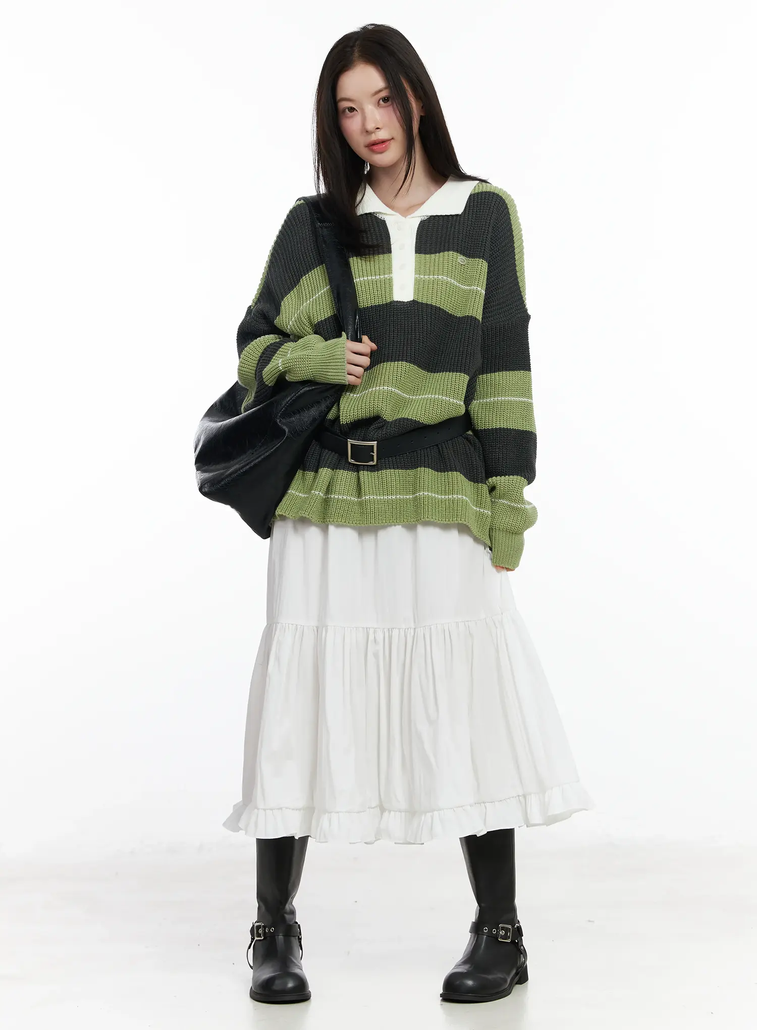 Flowy Layered Maxi Skirt IF520 - Image 3