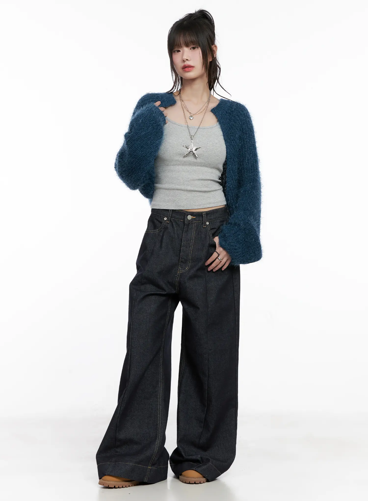 Fluffy Bolero Knit Cardigan CG518 - Image 5
