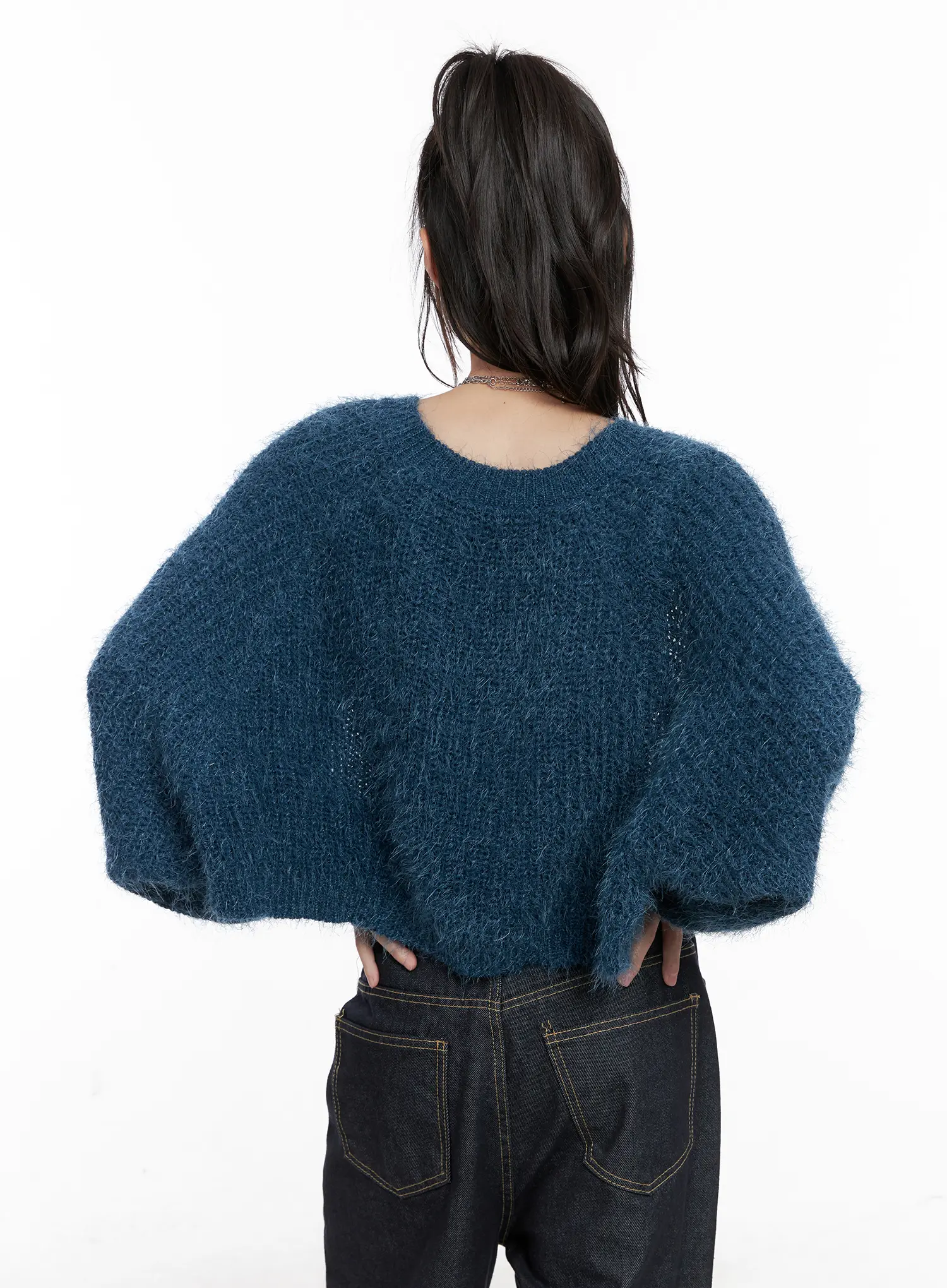 Fluffy Bolero Knit Cardigan CG518 - Image 6