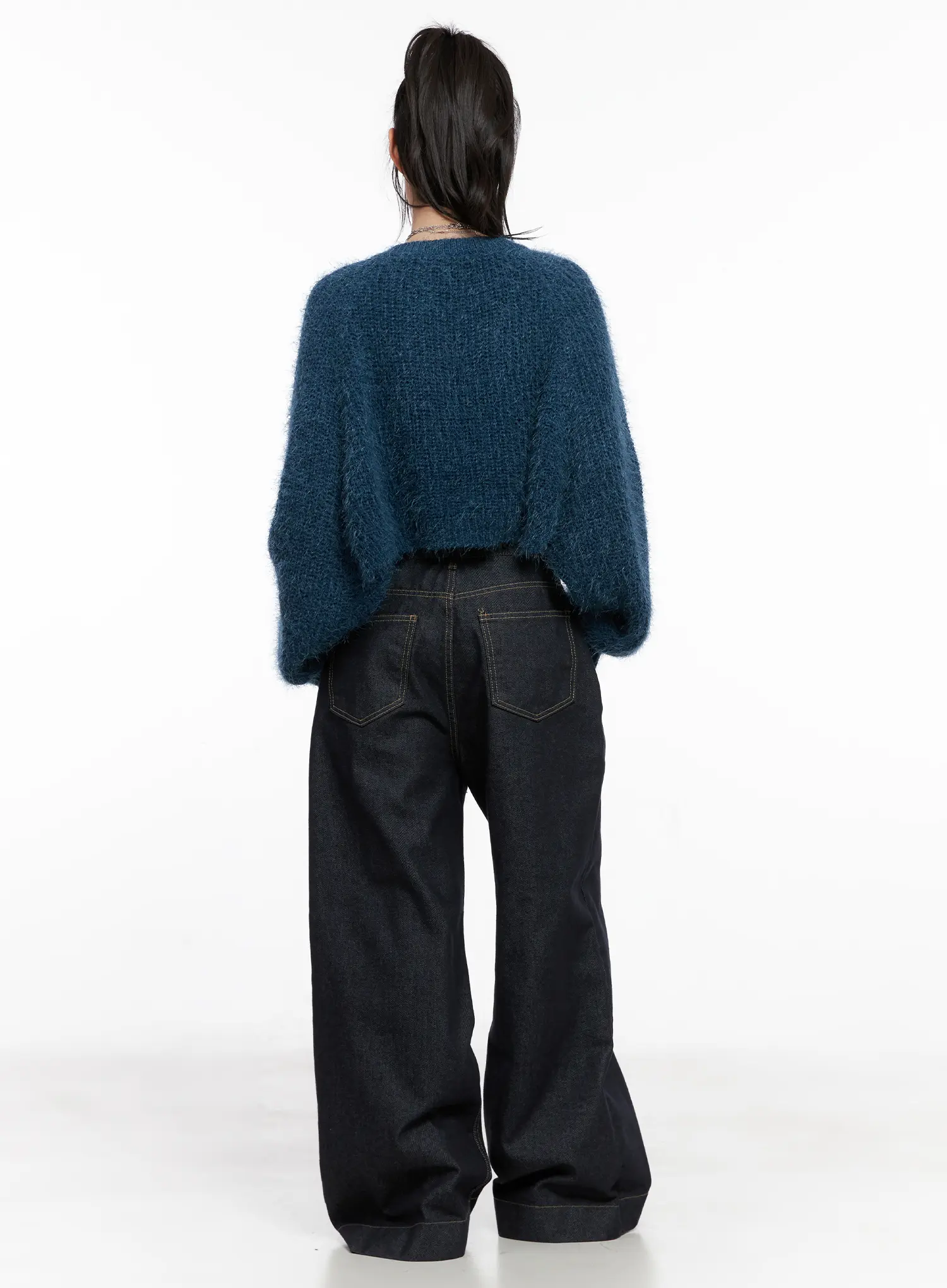 Fluffy Bolero Knit Cardigan CG518 - Image 7