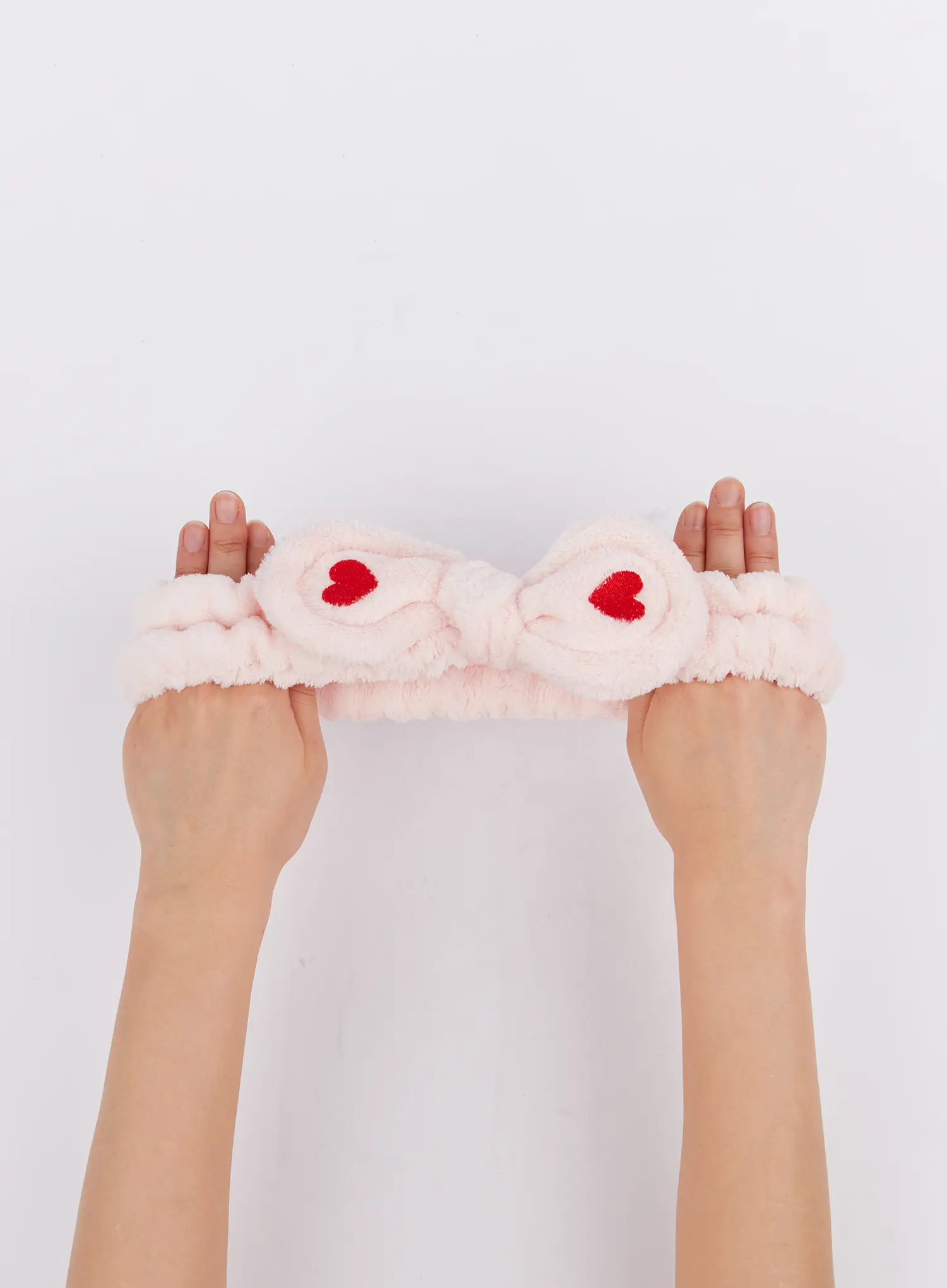 Fluffy Heart Bow Headband IM527 - Image 2