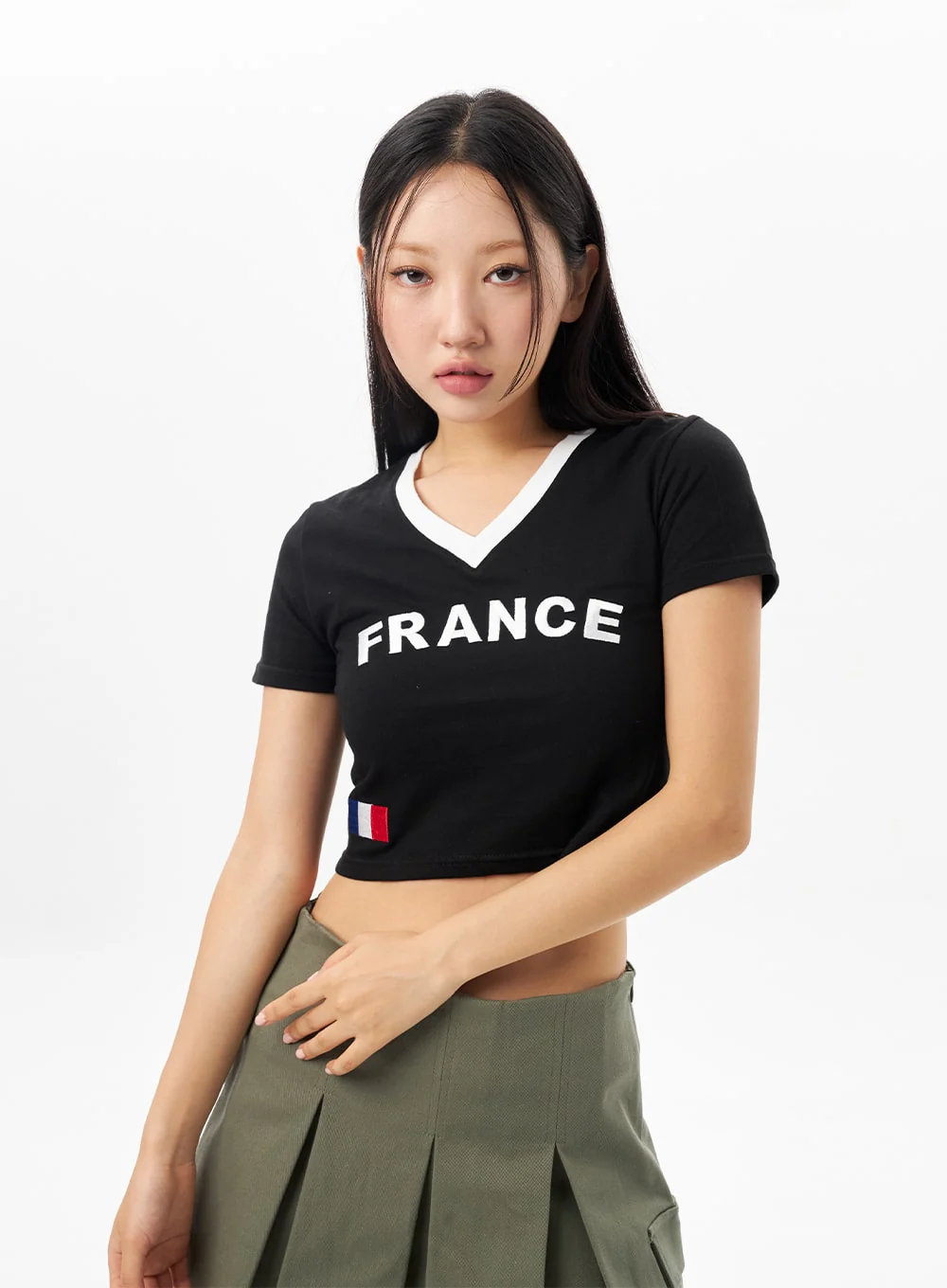 France V-Neck Tee CU315 - Image 5