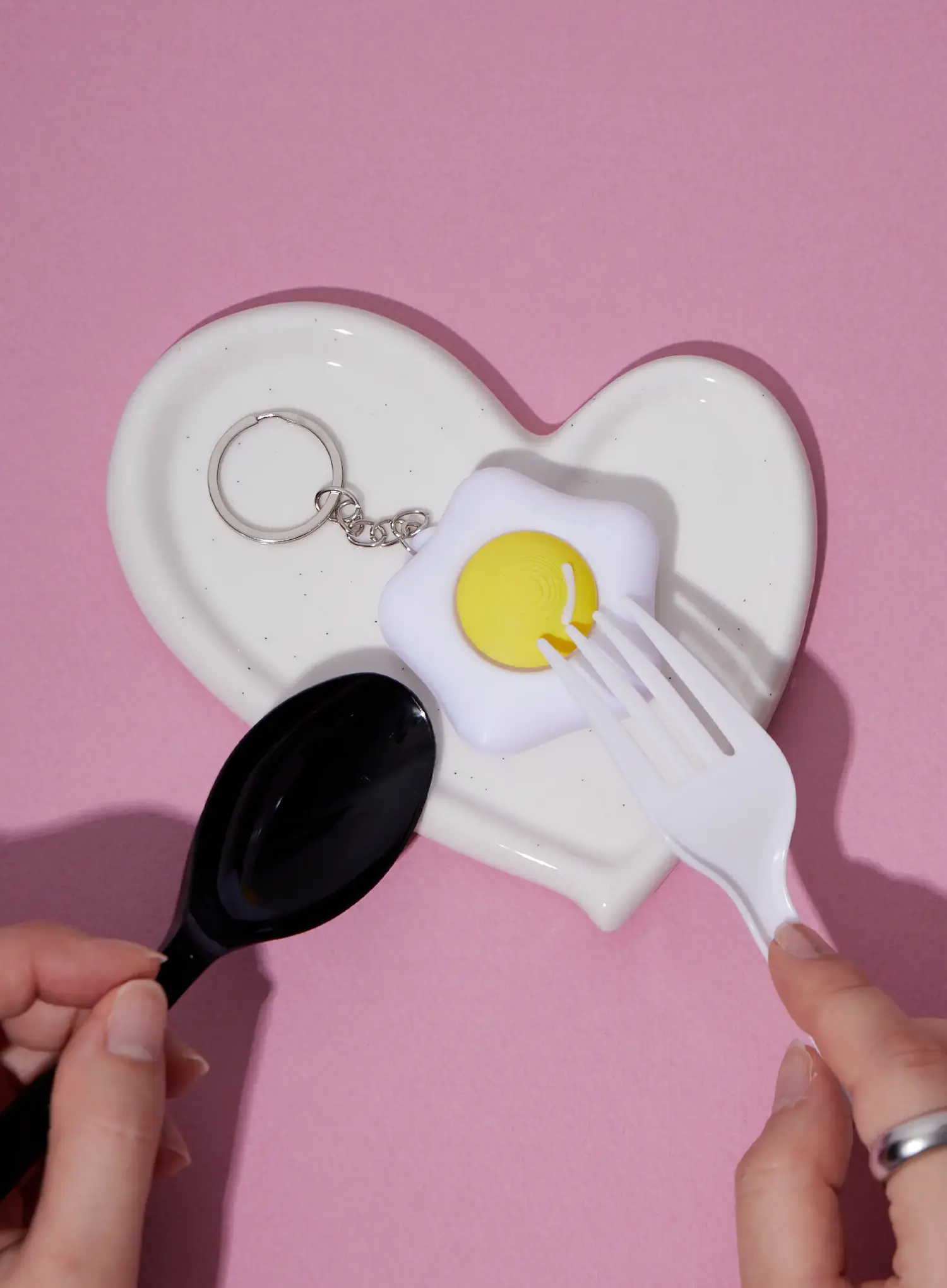 Fried Egg Keycap Keychain IA524 - Image 3