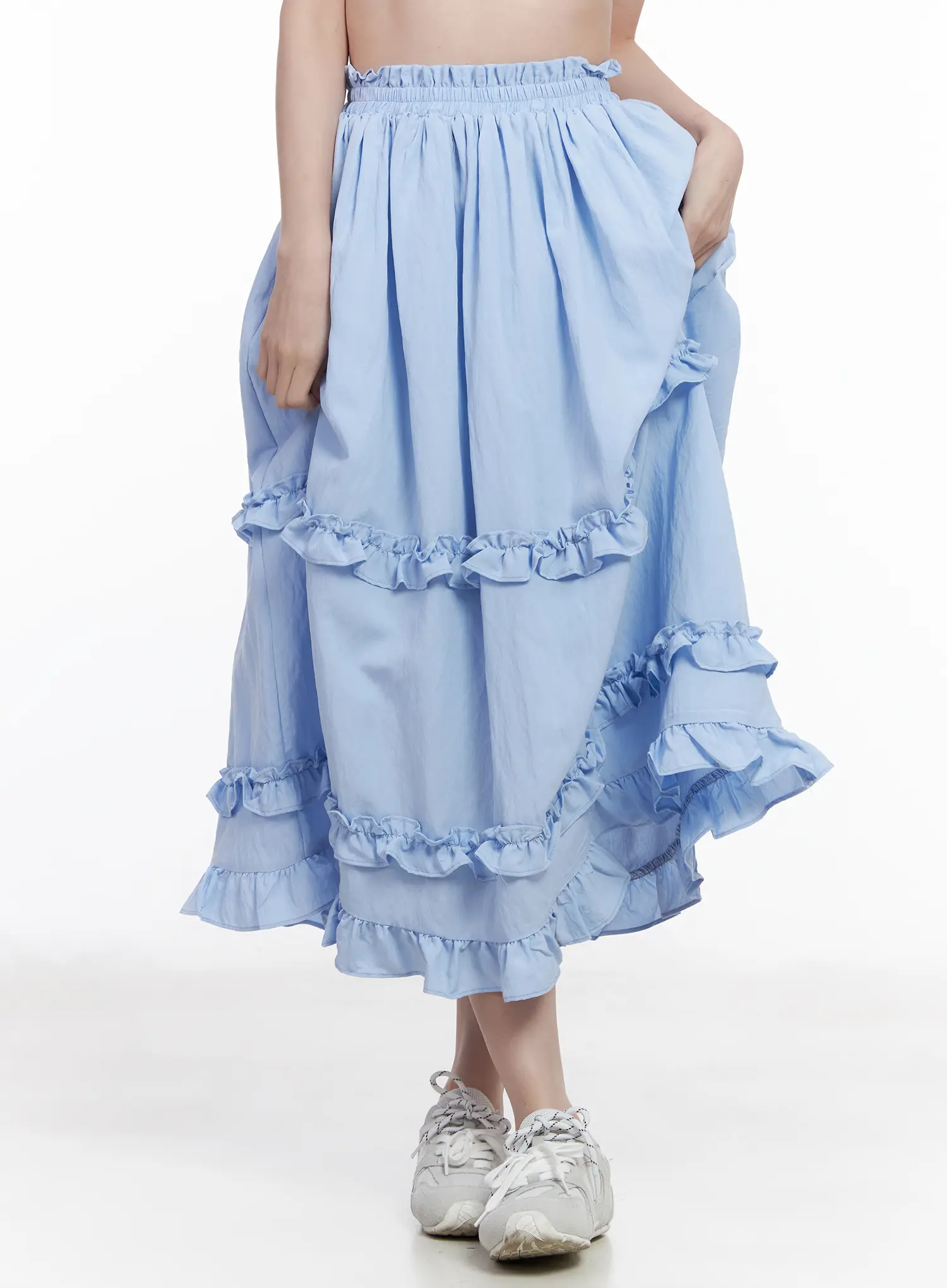 Frill Flare Midi Skirt CA509 - Image 2