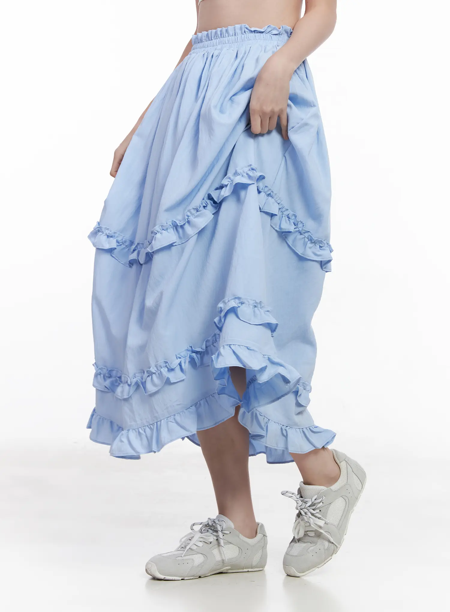 Frill Flare Midi Skirt CA509 - Image 5
