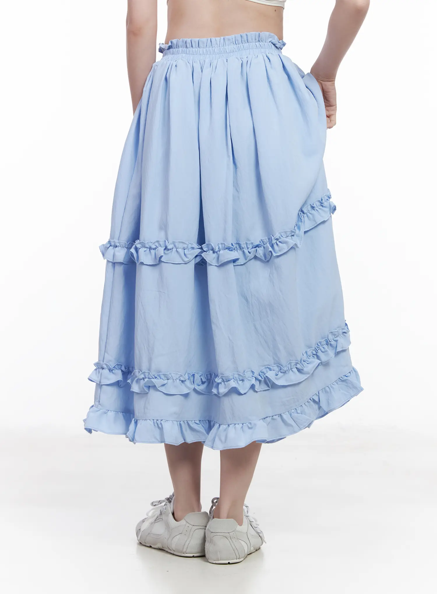 Frill Flare Midi Skirt CA509 - Image 7