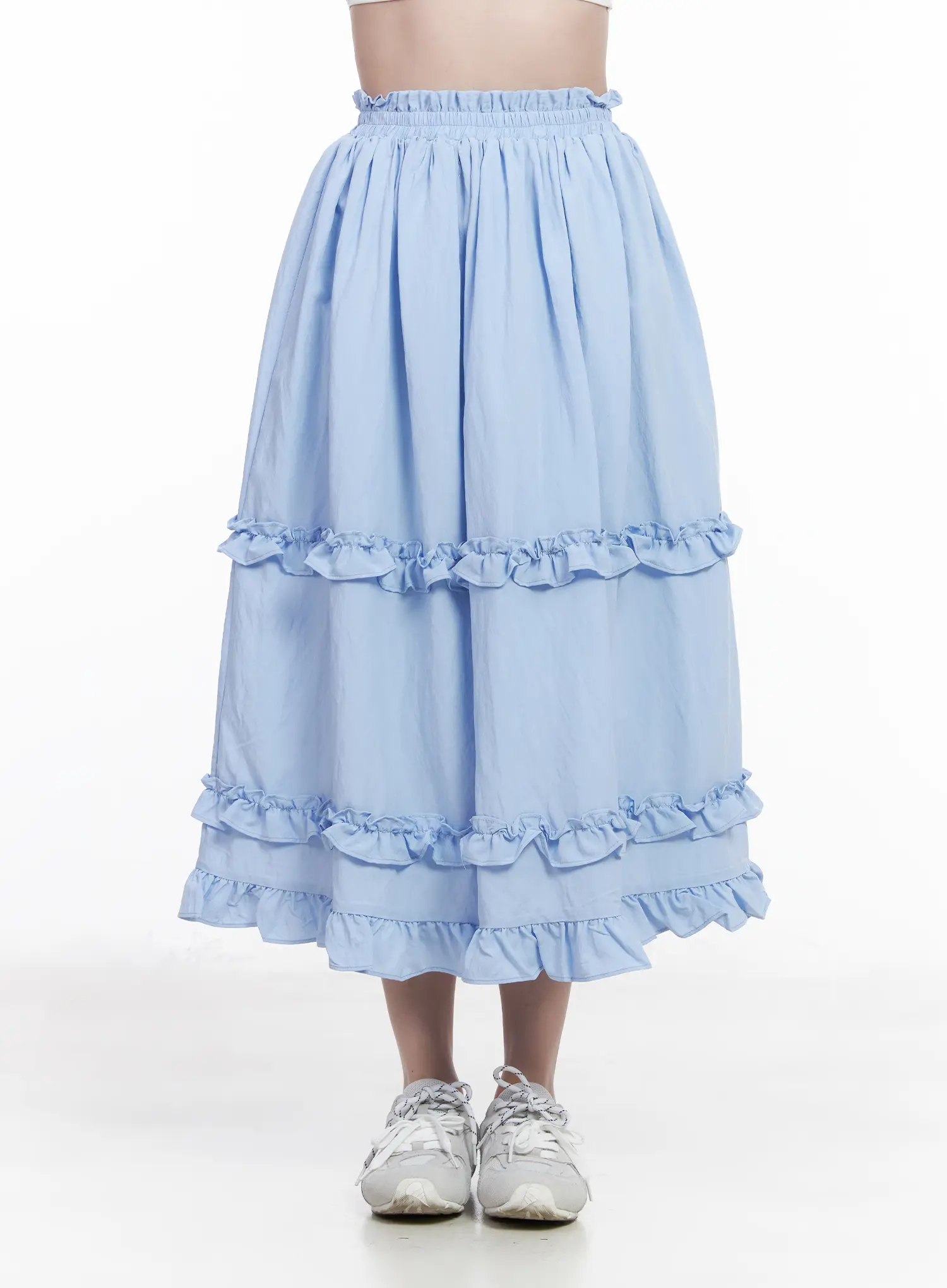 Frill Flare Midi Skirt CA509 - Image 9