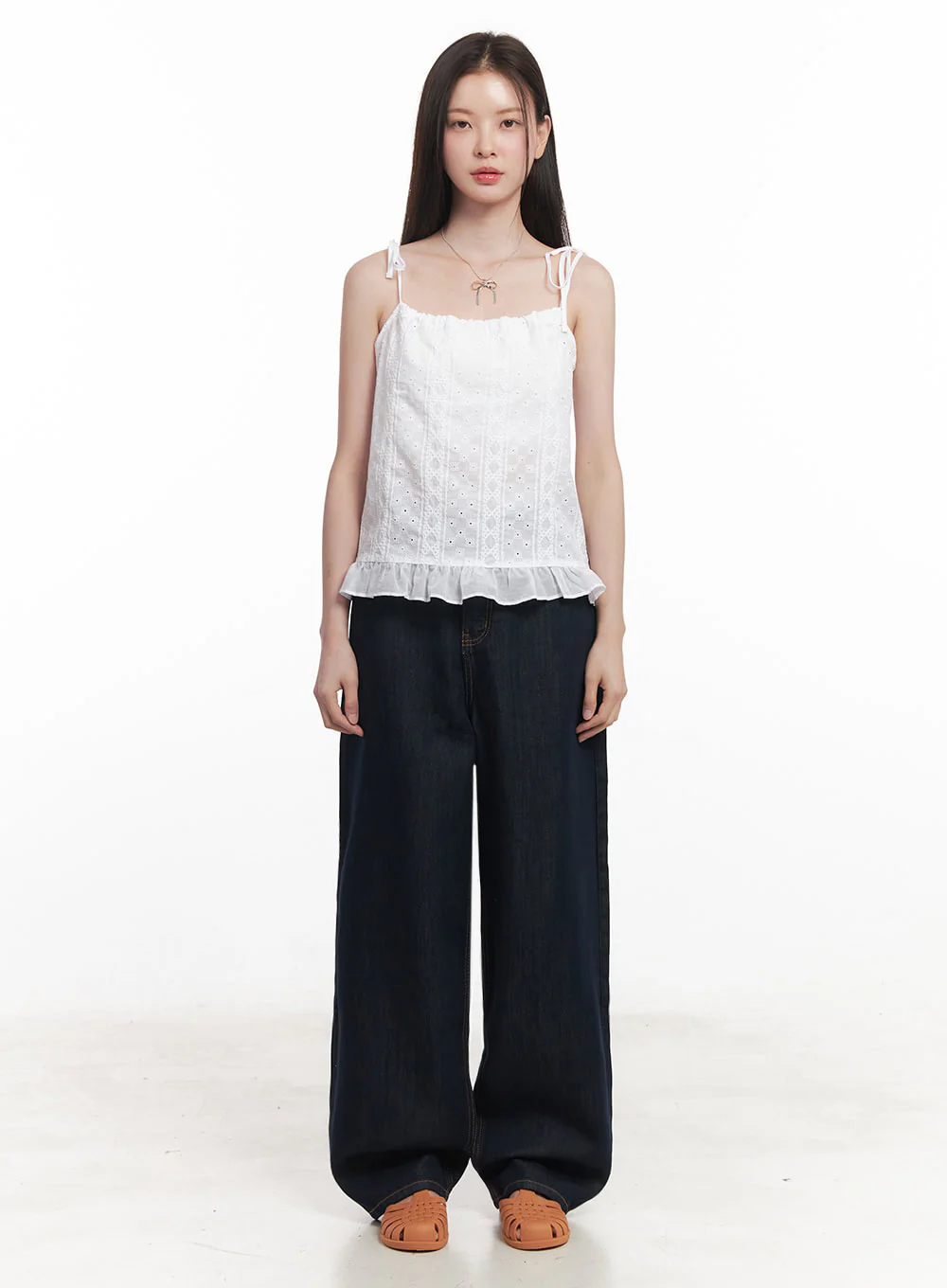 Frill Lace Ribbon Cami Top IY509 - Image 4