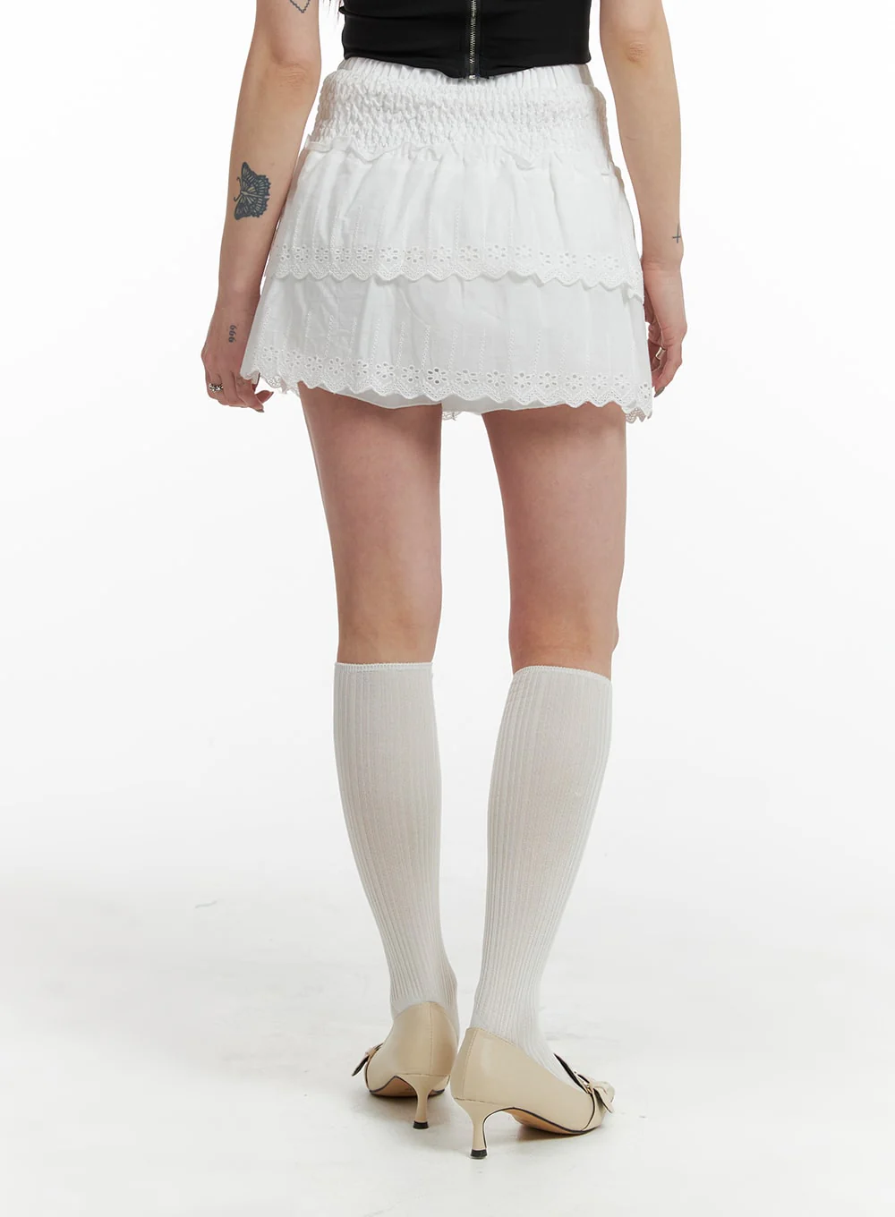 Frill Layered Lace Mini Skirt IF423 - Image 6