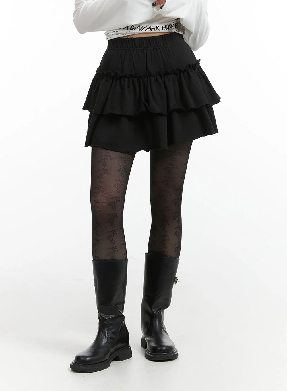 Frill Layered Mini Skirt IJ410 - Image 4