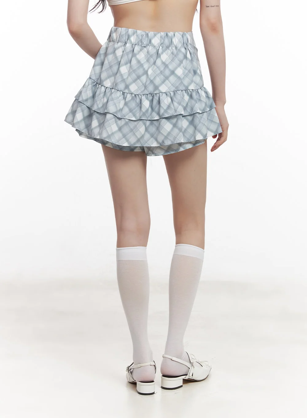 Frill Plaid Print Mini Skirt CY521 - Image 7