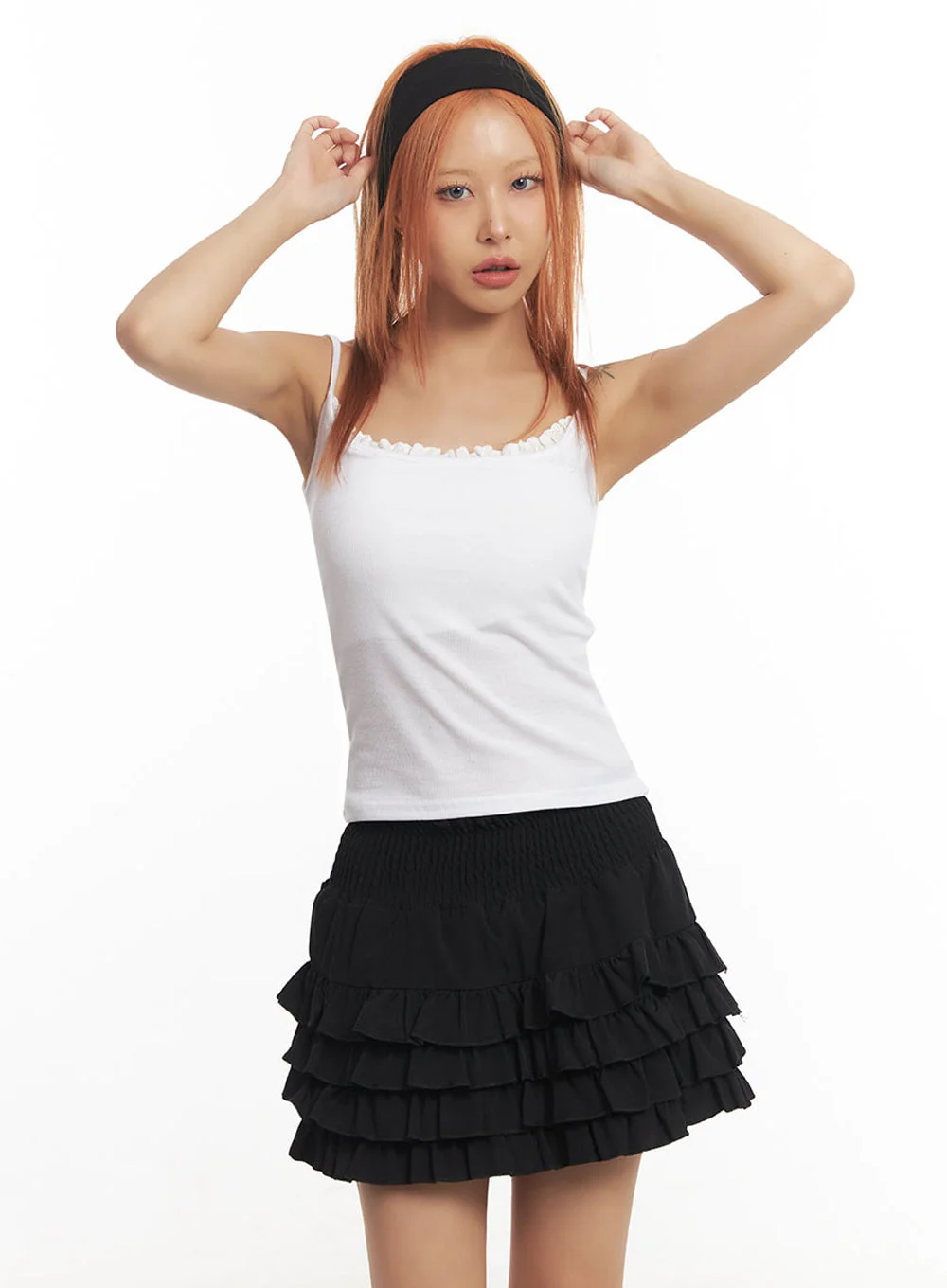 Frill-Trim Square Neck Cami Top IA515 - Image 14