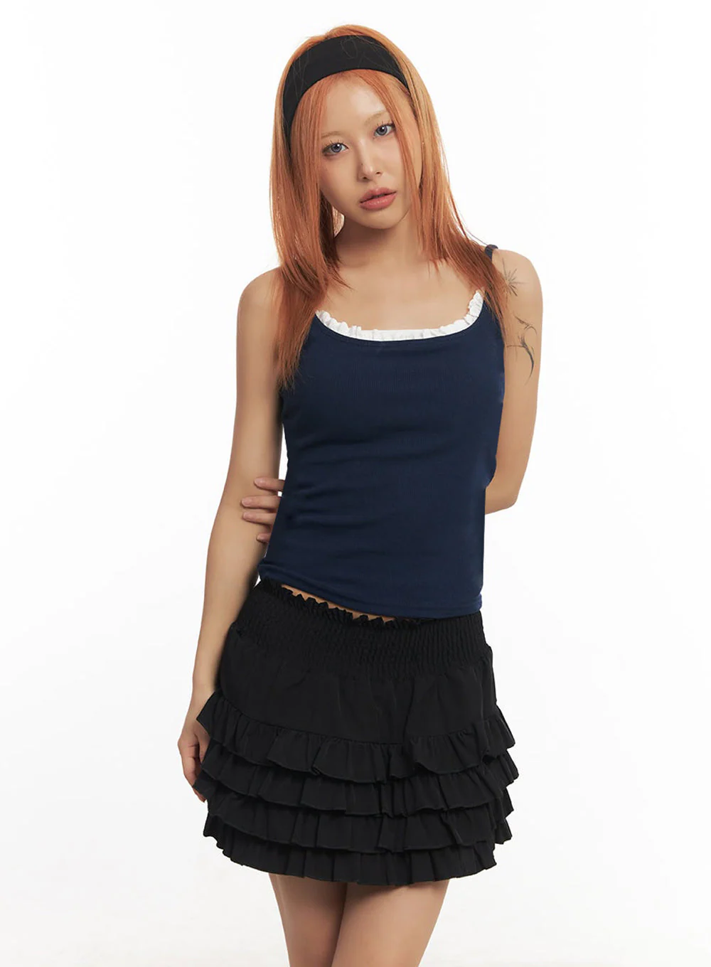 Frill-Trim Square Neck Cami Top IA515 - Image 16