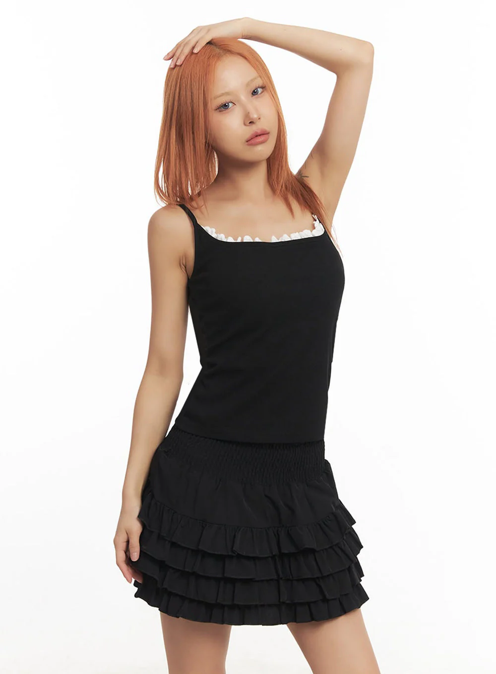 Frill-Trim Square Neck Cami Top IA515 - Image 7