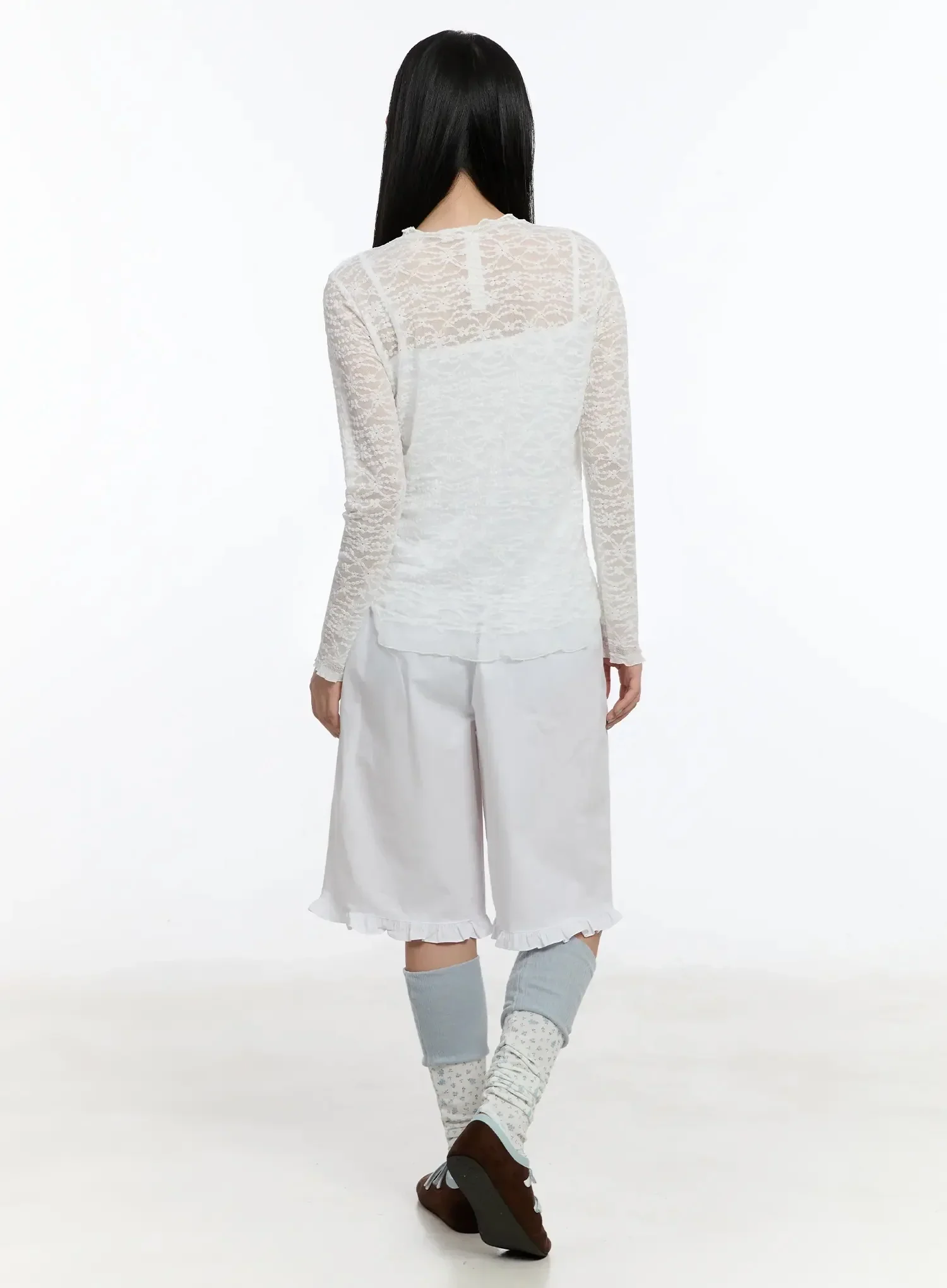 Frilled Cotton Shorts IM509 - Image 10