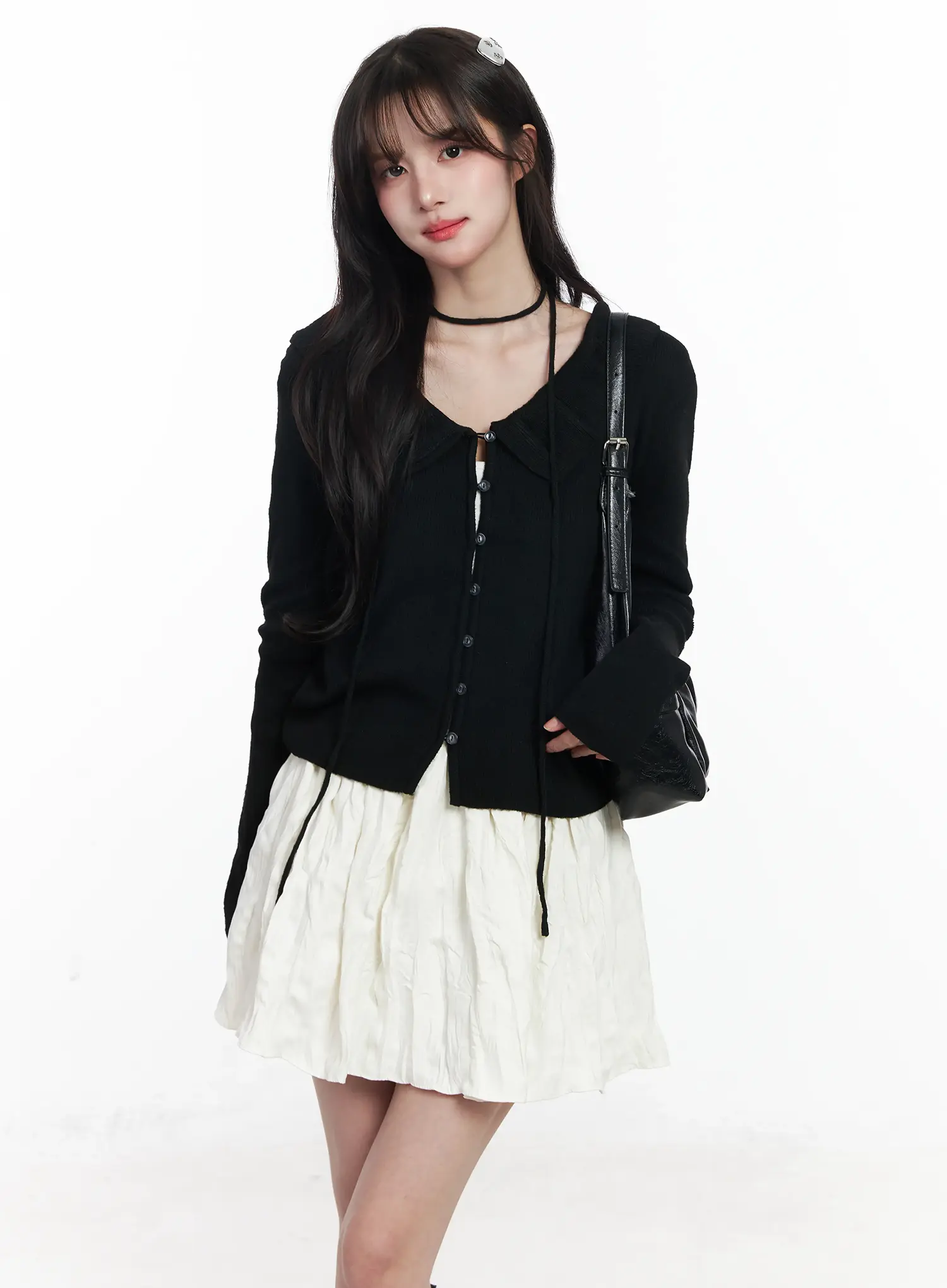 Frilled V-Neck Cardigan IJ529