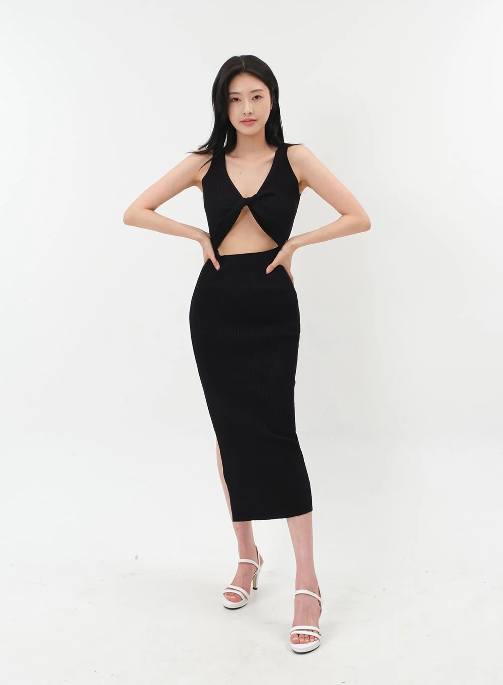 Front Cut Out Maxi Sleeveless Dress IM5 - Image 12