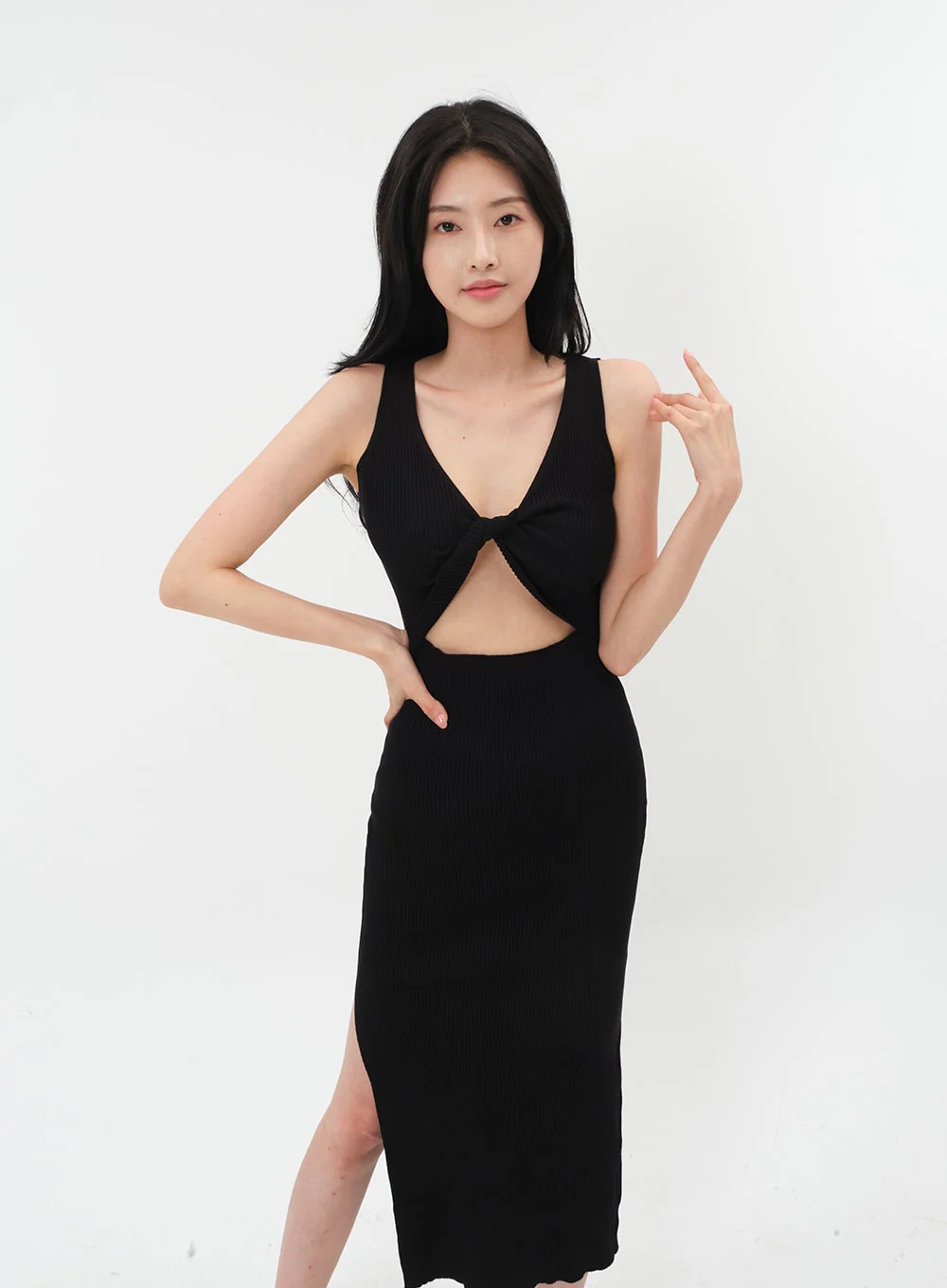 Front Cut Out Maxi Sleeveless Dress IM5 - Image 13