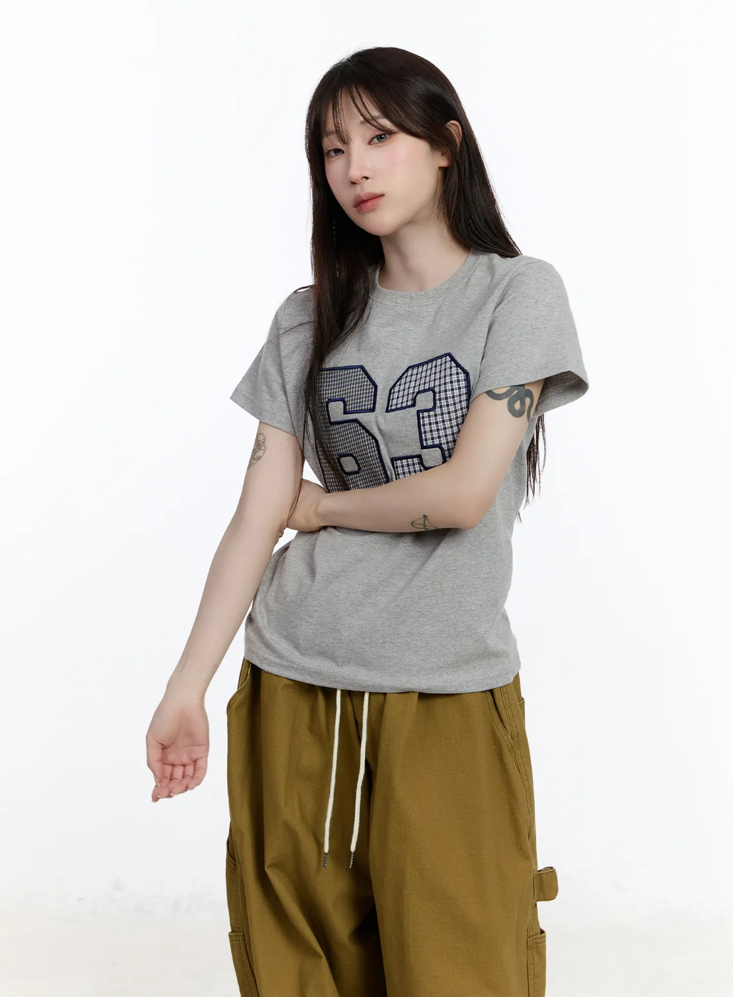 Gingham 63 Graphic Tee CA501 - Image 2