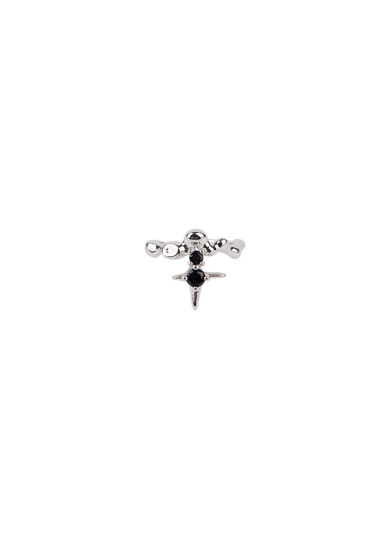 Gothic Cross Black Cubic Ring CF525 - Image 5