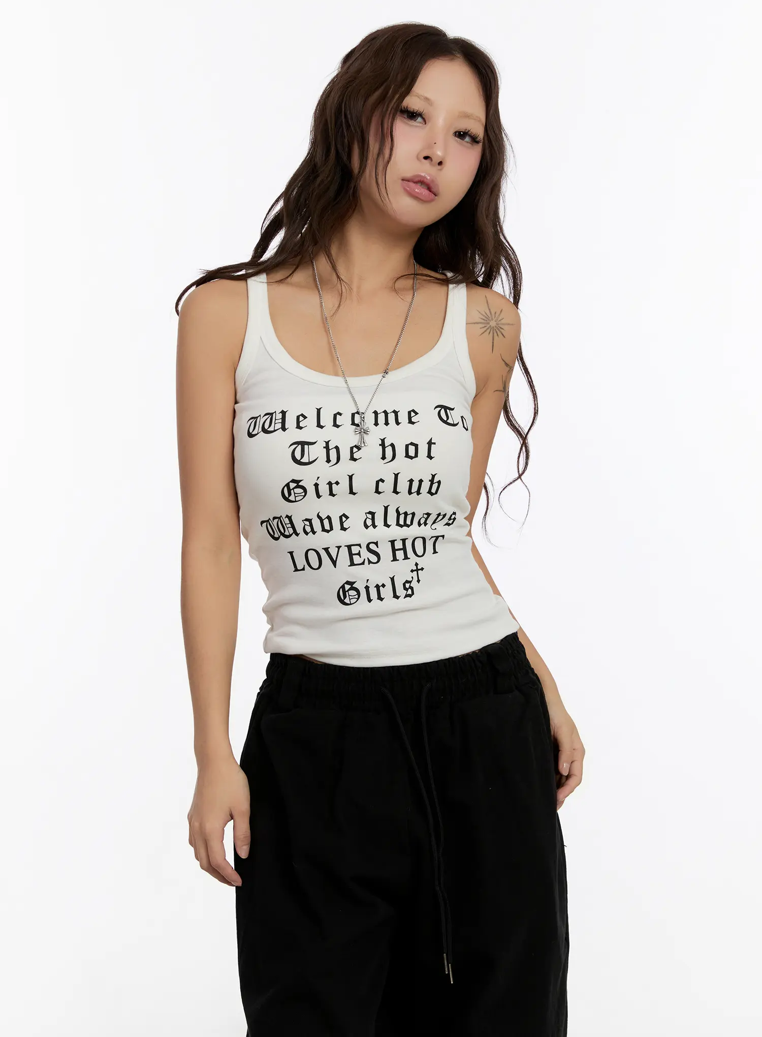 Gothic Lettering Tank Top CN527