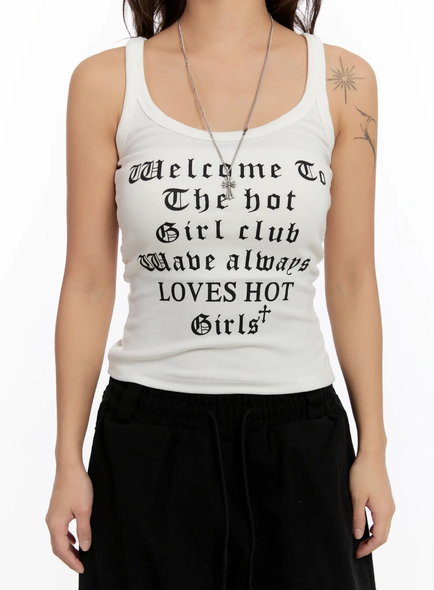 Gothic Lettering Tank Top CN527 - Image 3
