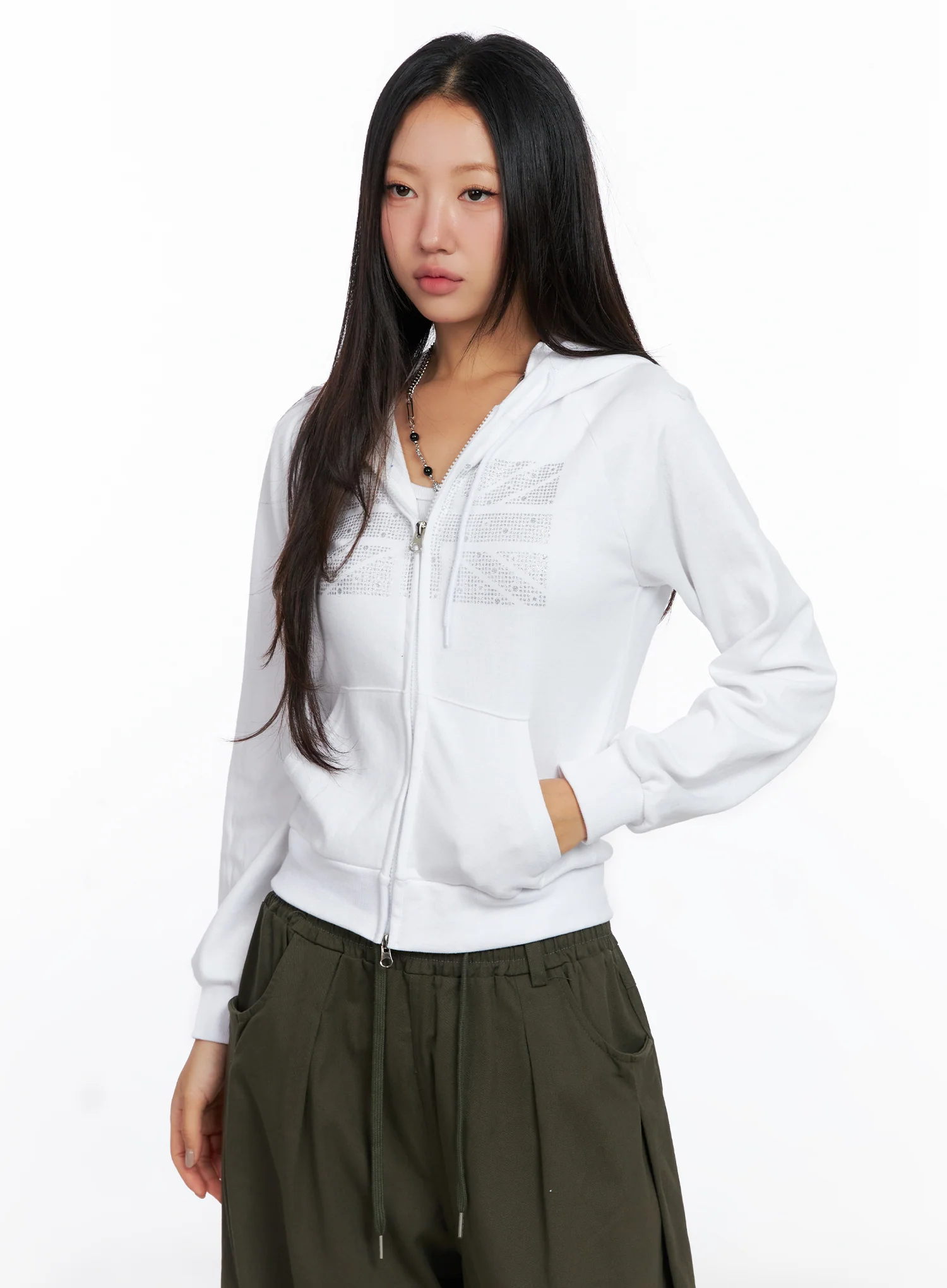 Graphic Cropped Hoodie CO515 - Image 9